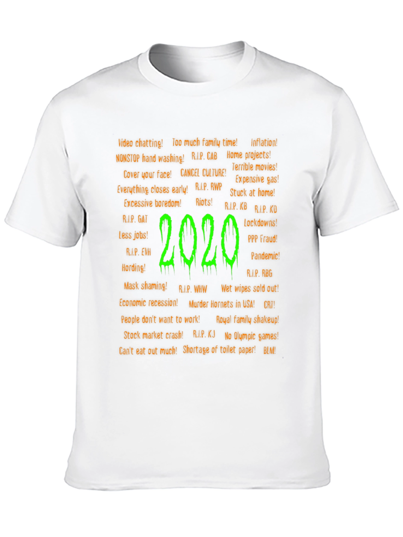 2020 T-Shirt: Pandemic & Pop Culture Black Tee