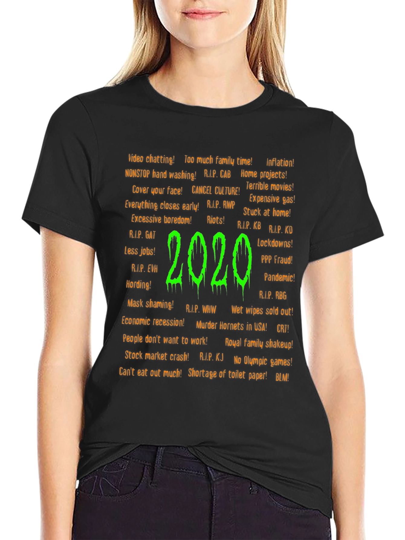 2020 T-Shirt: Pandemic & Pop Culture Black Tee
