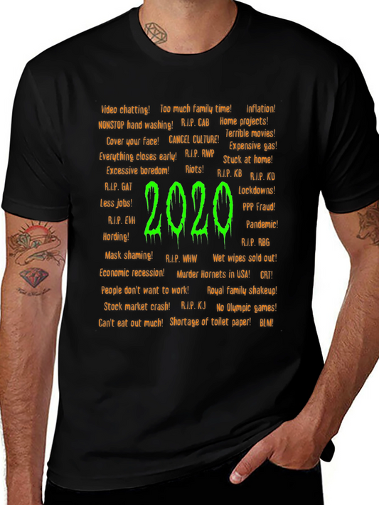 2020 T-Shirt: Pandemic & Pop Culture Black Tee