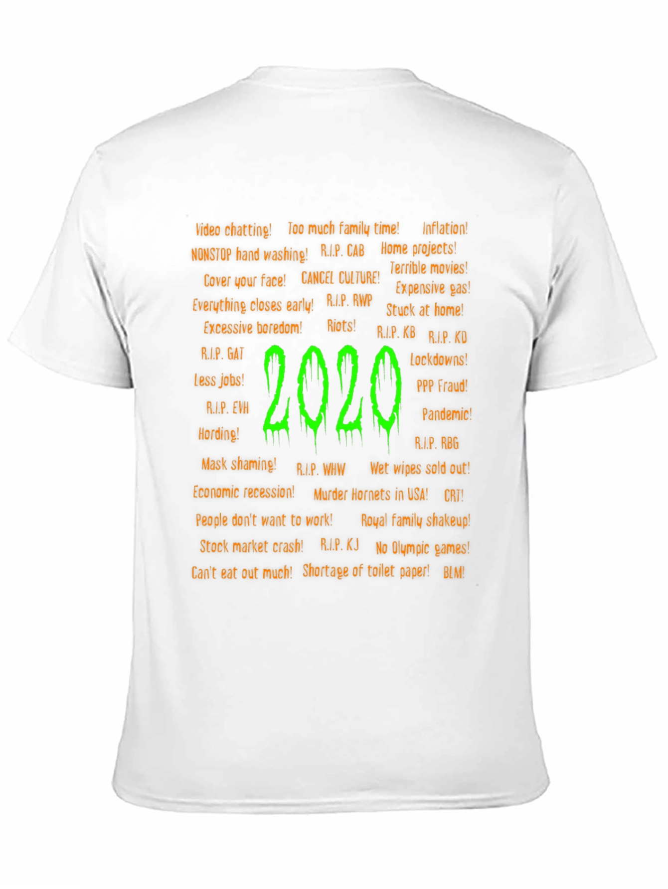 2020 T-Shirt: Pandemic & Pop Culture Black Tee