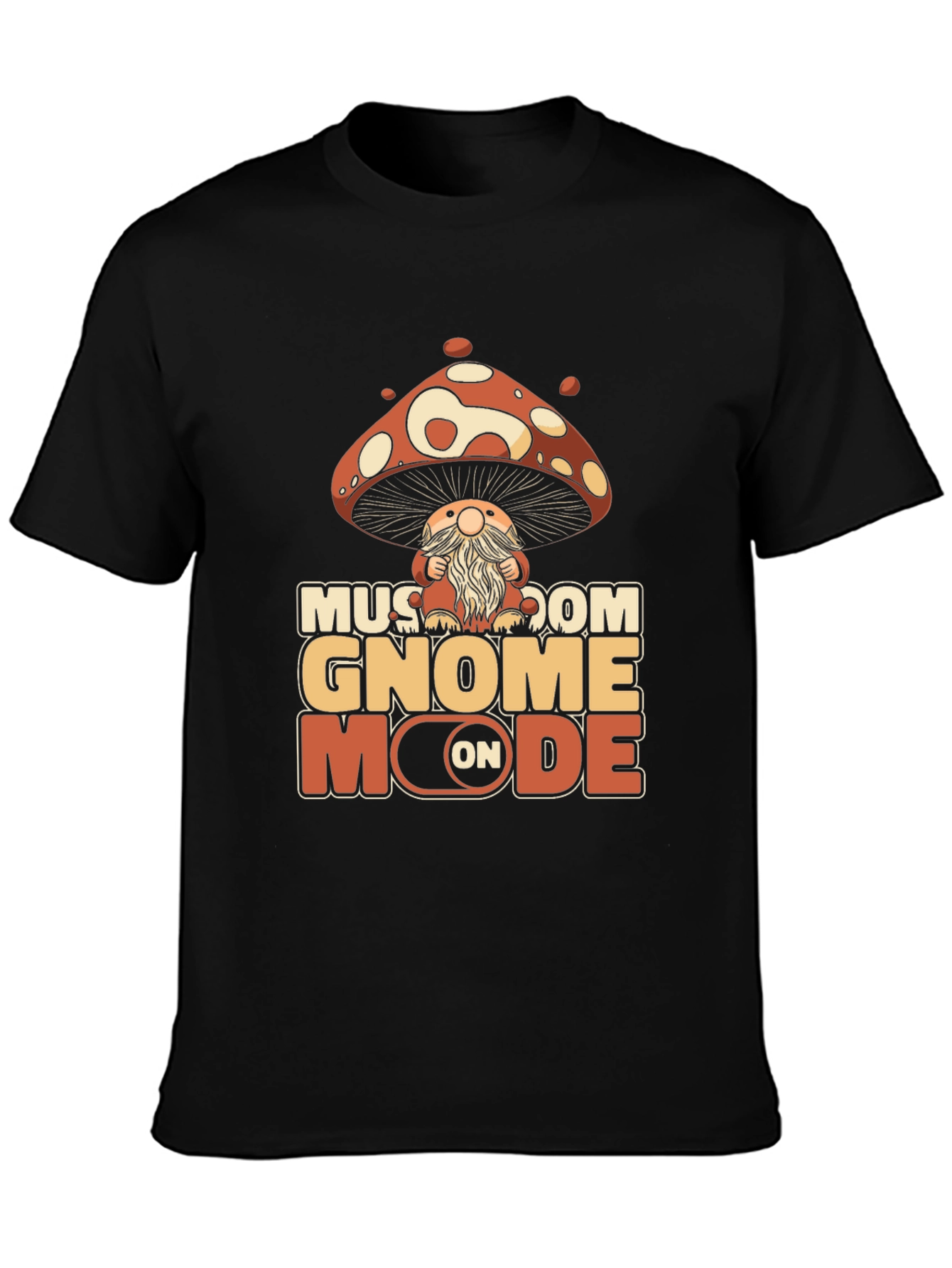 Mushroom Gnome Mode On T-Shirt - Whimsical Graphic Tee
