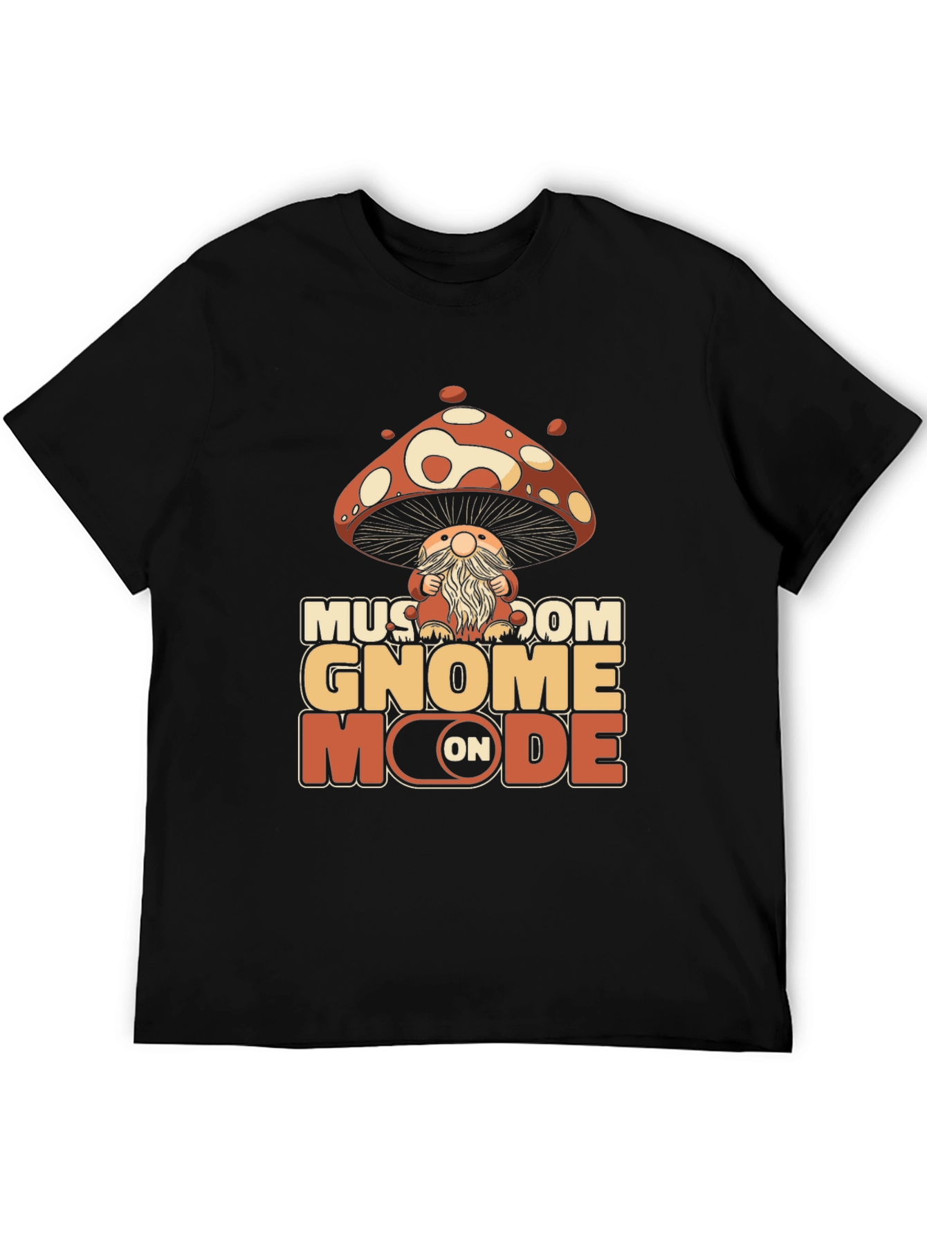 Mushroom Gnome Mode On T-Shirt - Whimsical Graphic Tee
