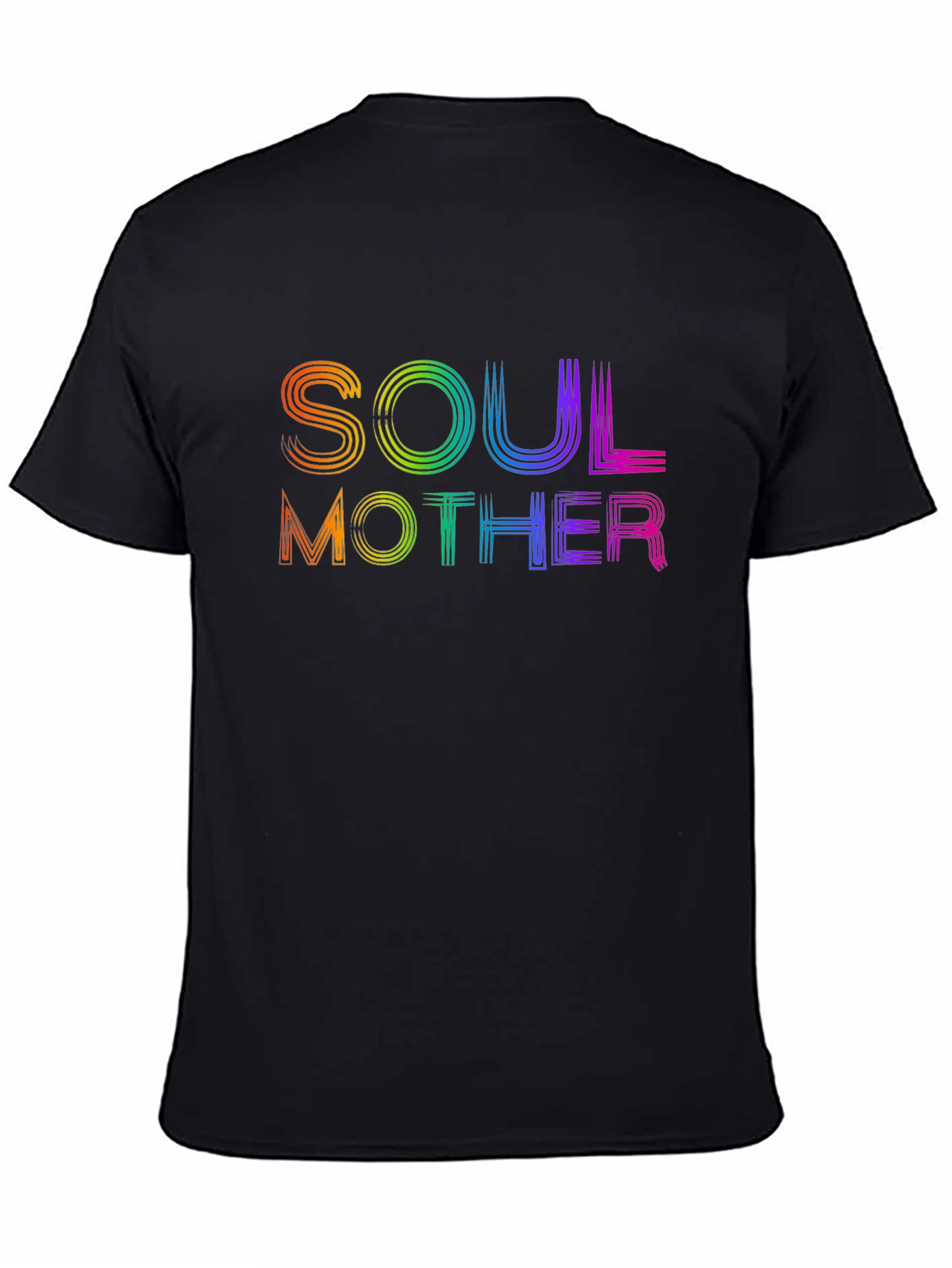 Soul Mother Rainbow Graphic T-Shirt - Black