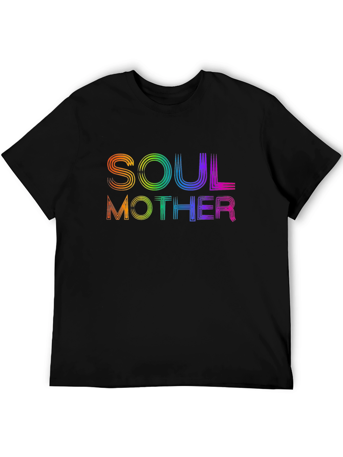 Soul Mother Rainbow Graphic T-Shirt - Black