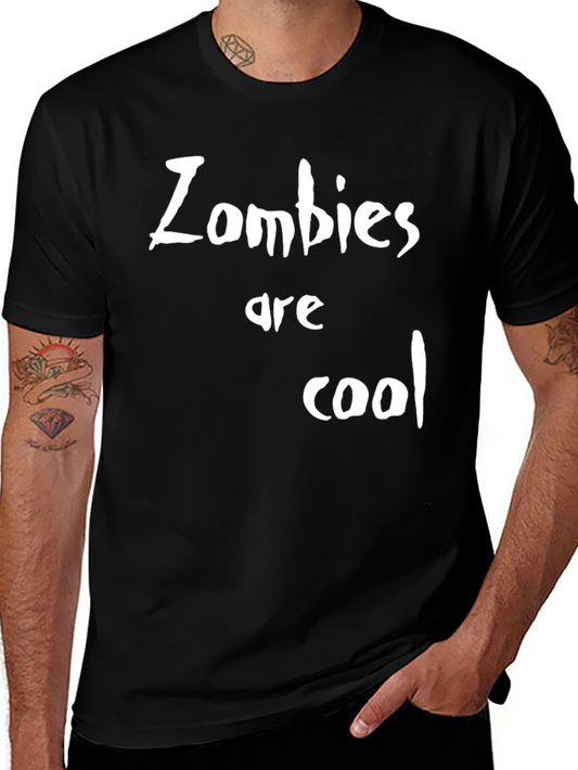 Zombies are Cool Black Graphic T-Shirt