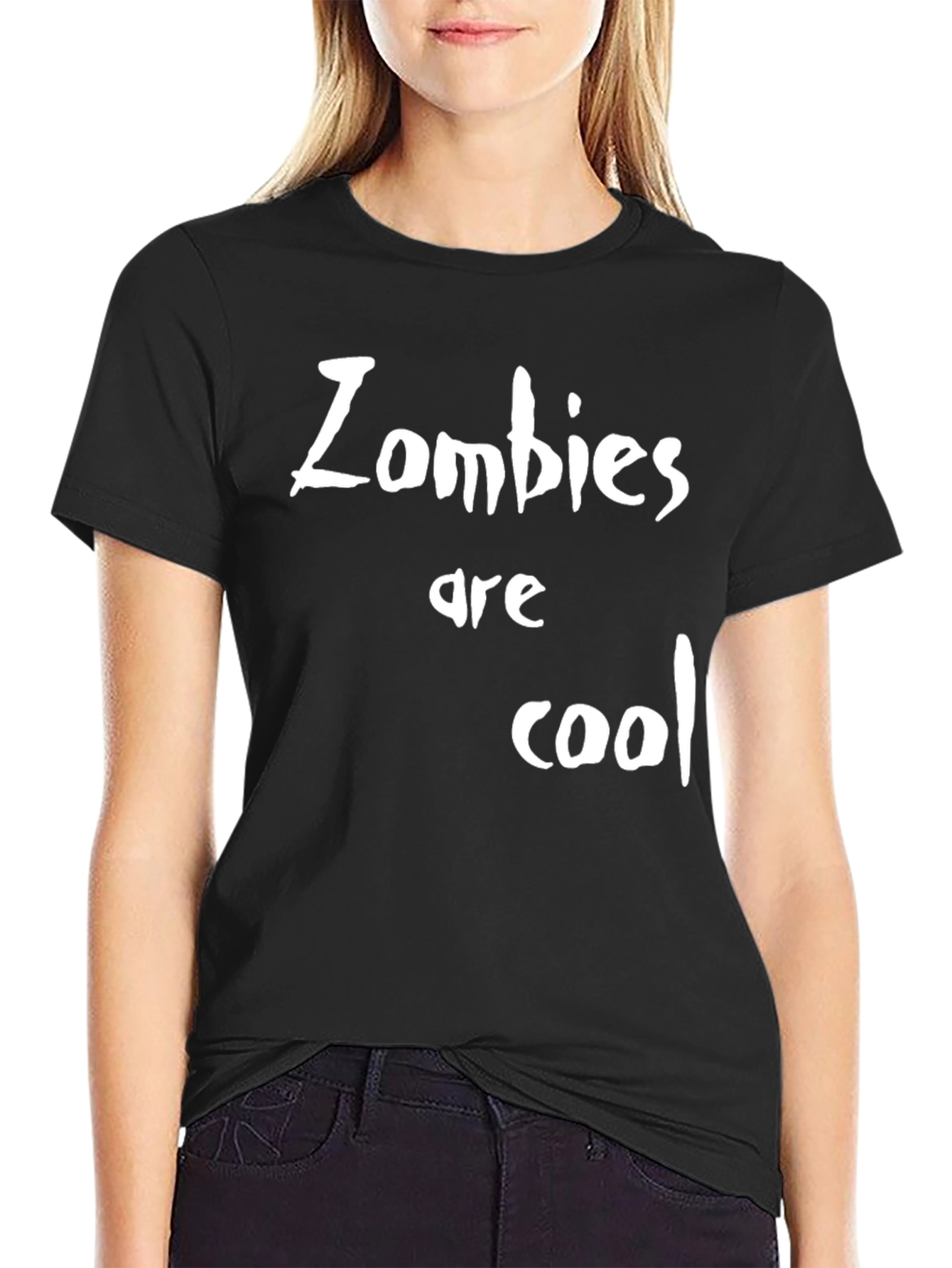 Zombies are Cool Black Graphic T-Shirt