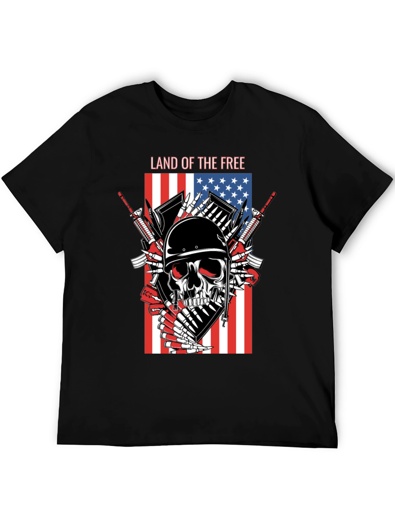 Land of the Free Skull T-Shirt