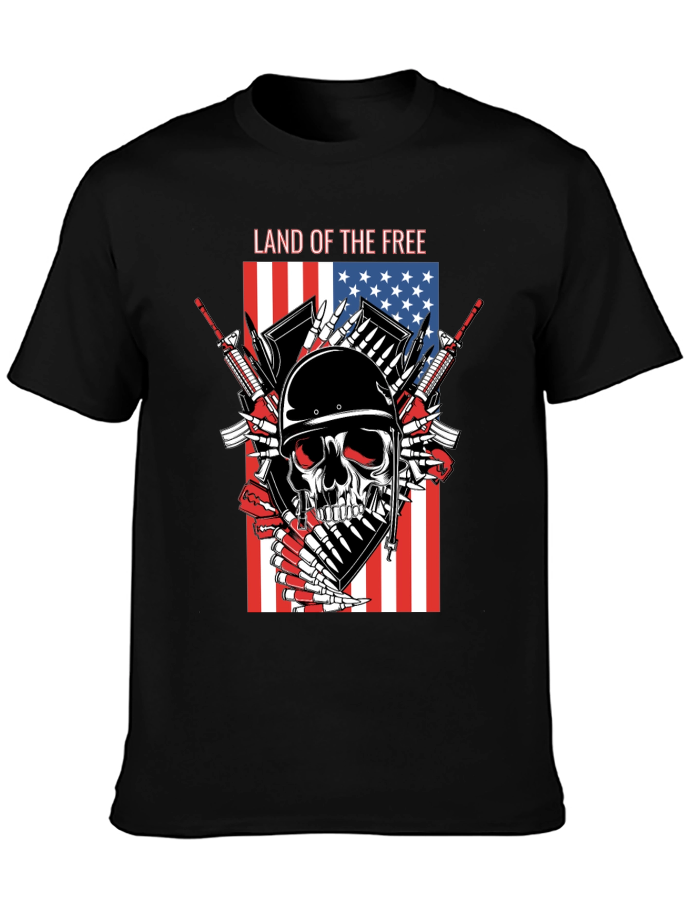 Land of the Free Skull T-Shirt