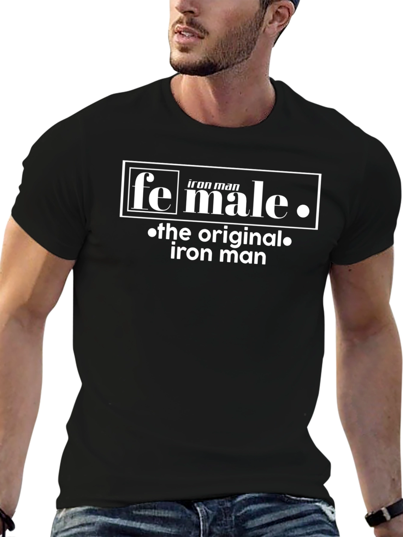 Funny Female Iron Man Graphic T-Shirt