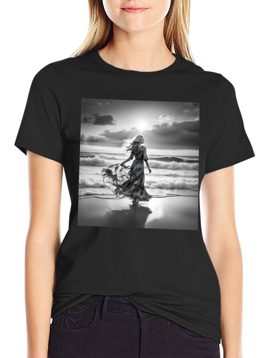 Beach Dreams Tee - Stylish Black Cotton Comfort