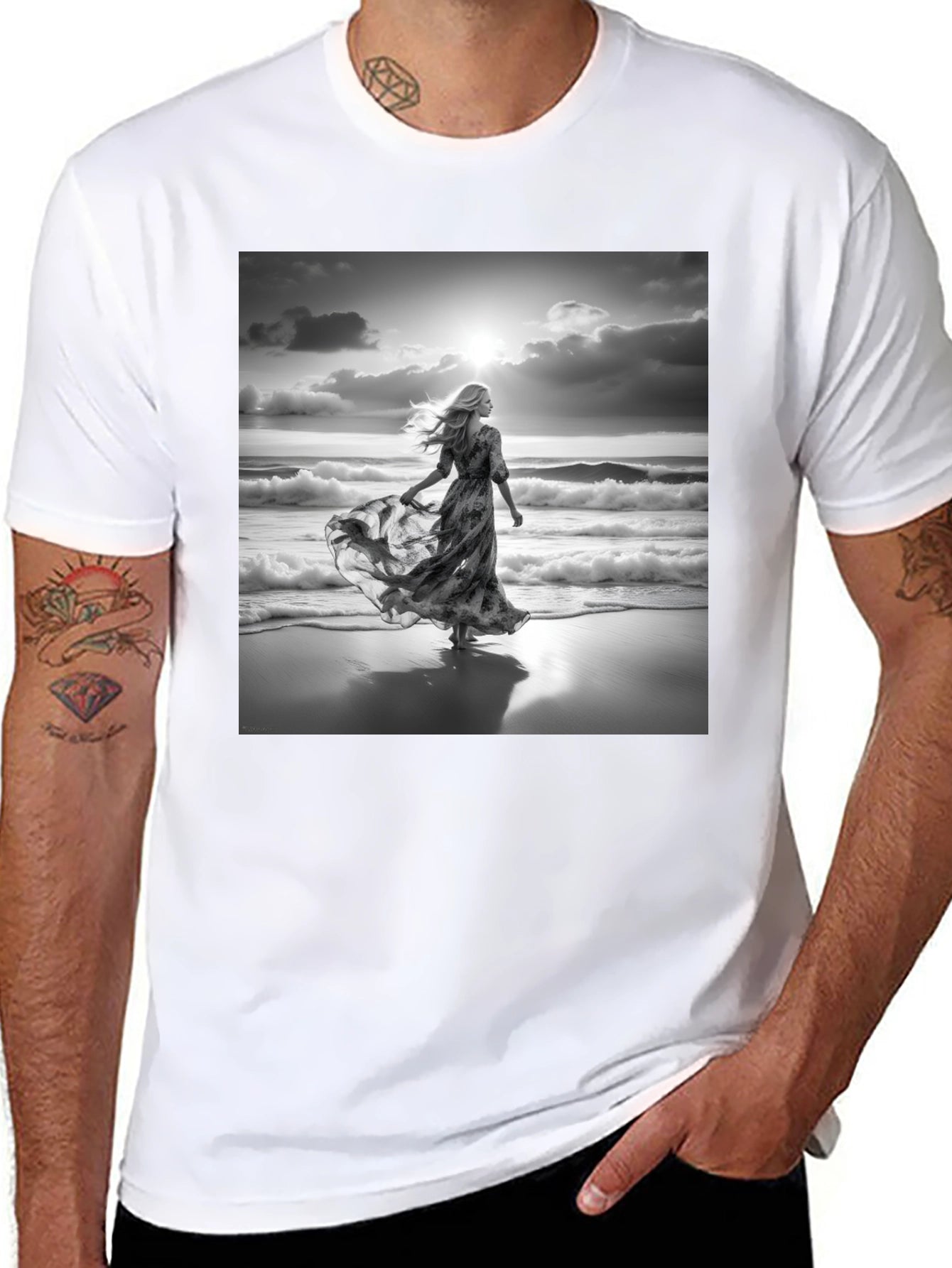 Beach Dreams Tee - Stylish Black Cotton Comfort