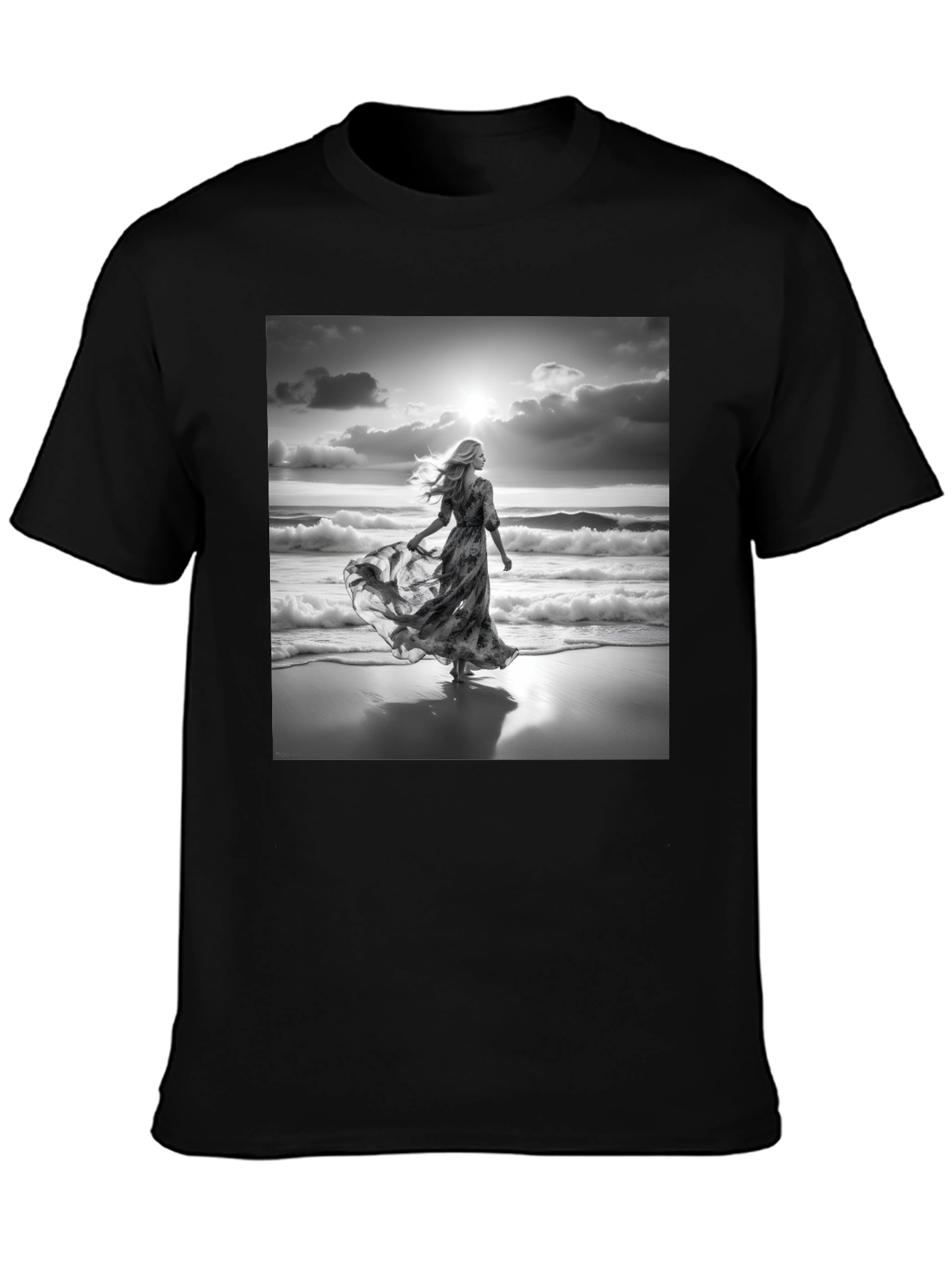 Beach Dreams Tee - Stylish Black Cotton Comfort