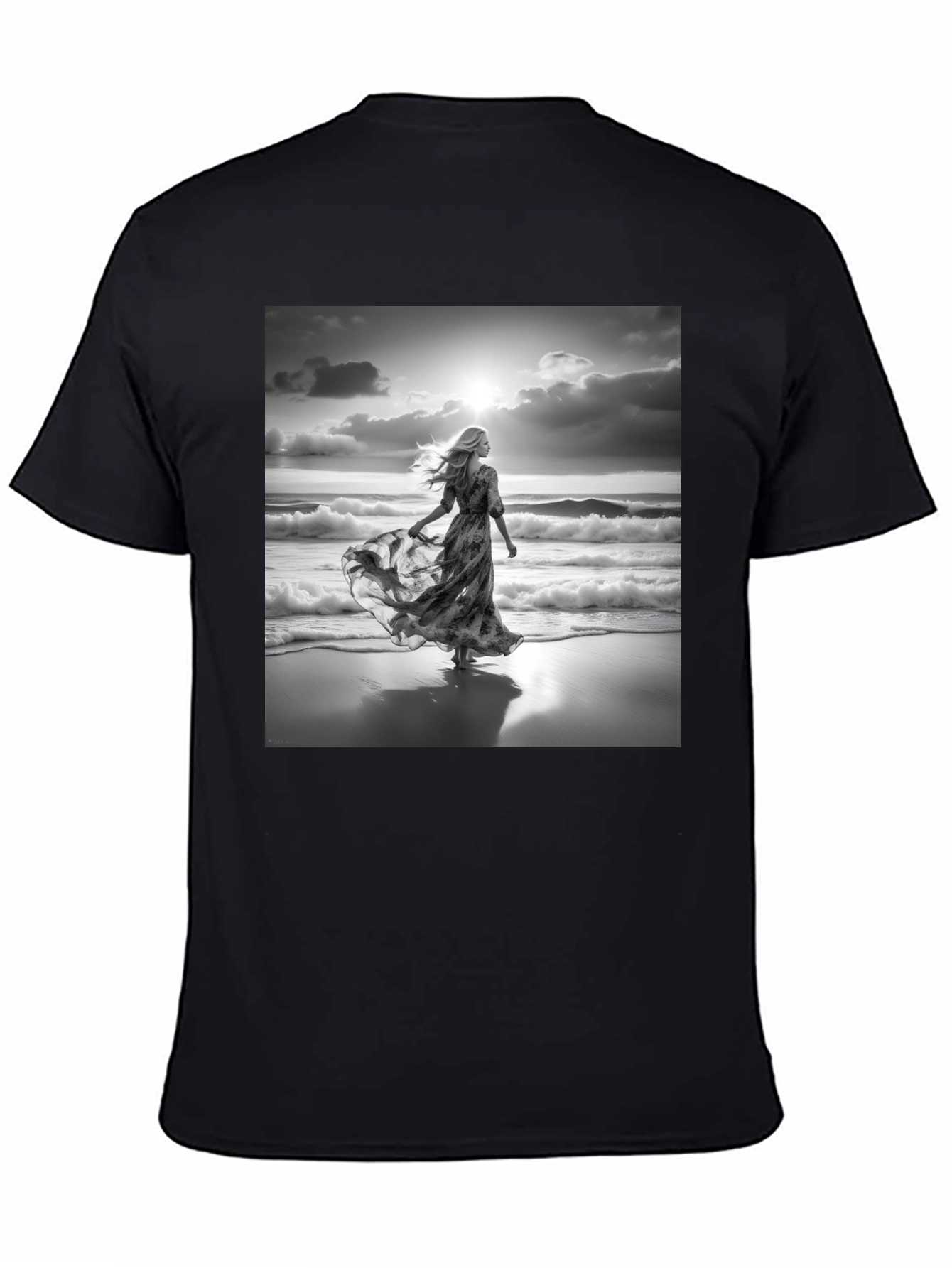 Beach Dreams Tee - Stylish Black Cotton Comfort