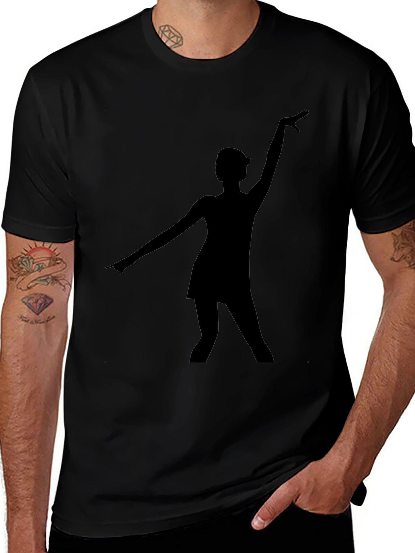 Silhouette Dancer Black T-Shirt