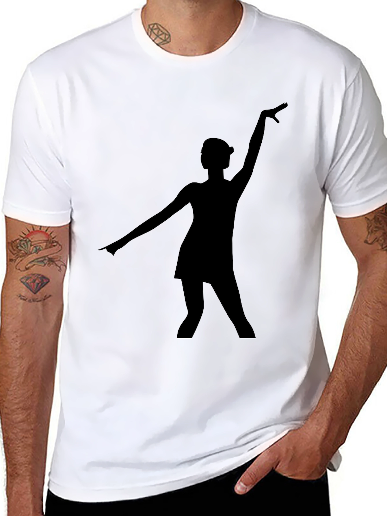 Silhouette Dancer Black T-Shirt
