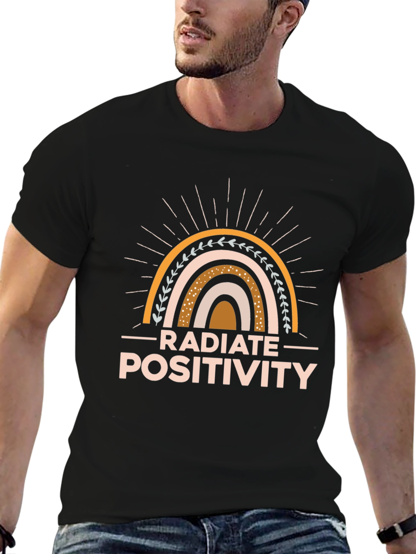 Radiate Positivity Graphic Tee - Stylish Comfort