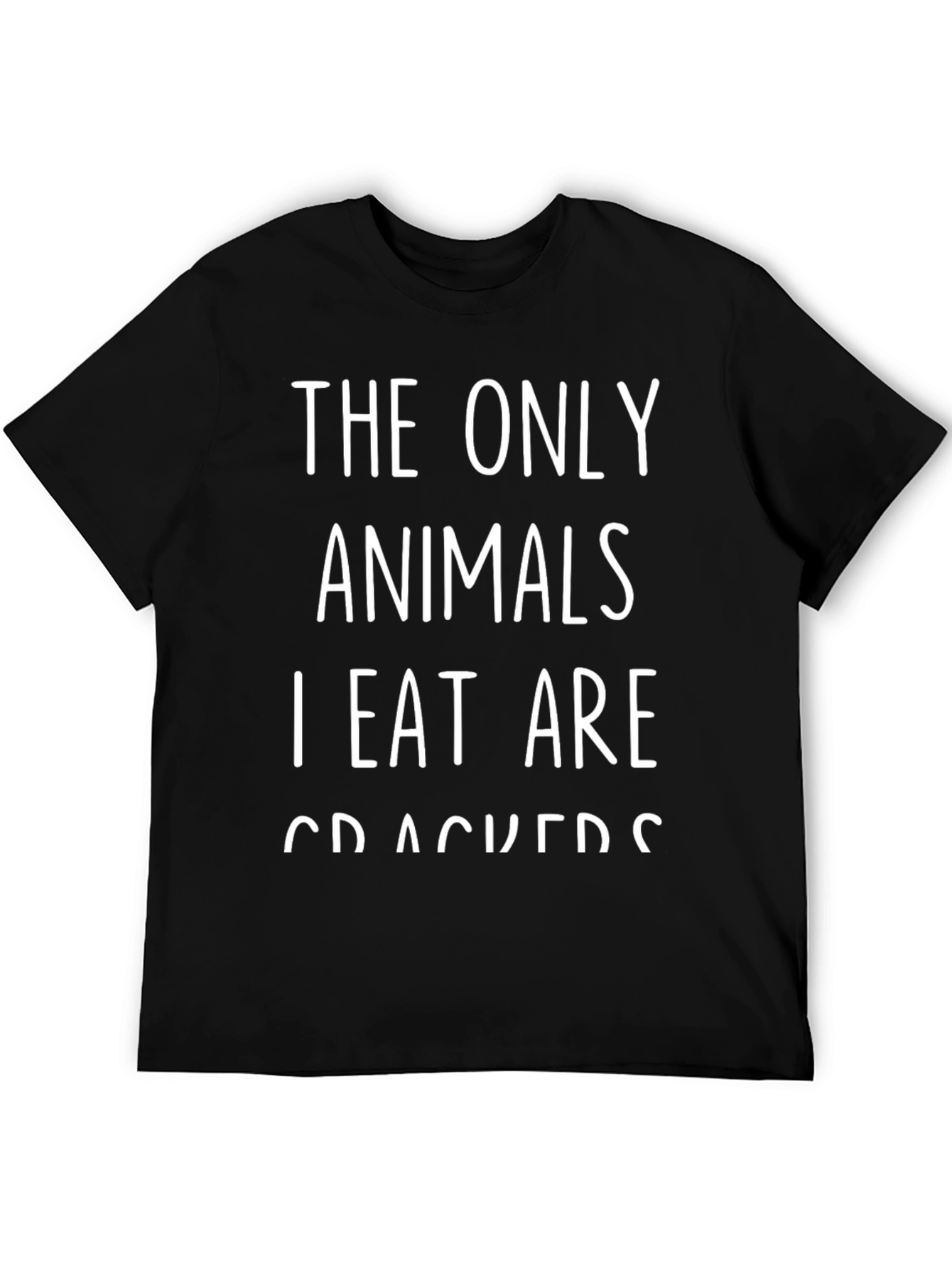 Funny Vegan T-Shirt - Animal Crackers Pun Tee