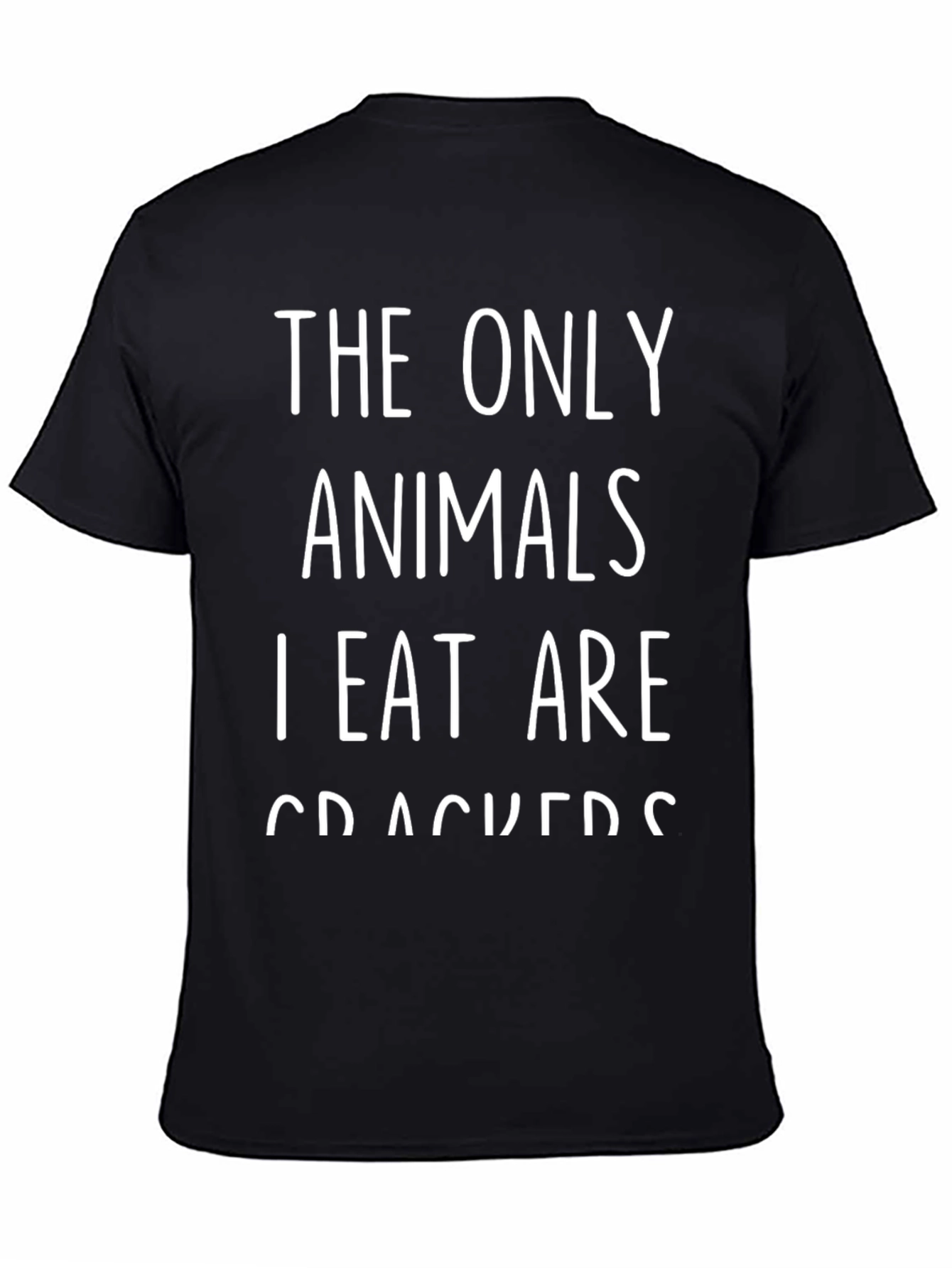 Funny Vegan T-Shirt - Animal Crackers Pun Tee