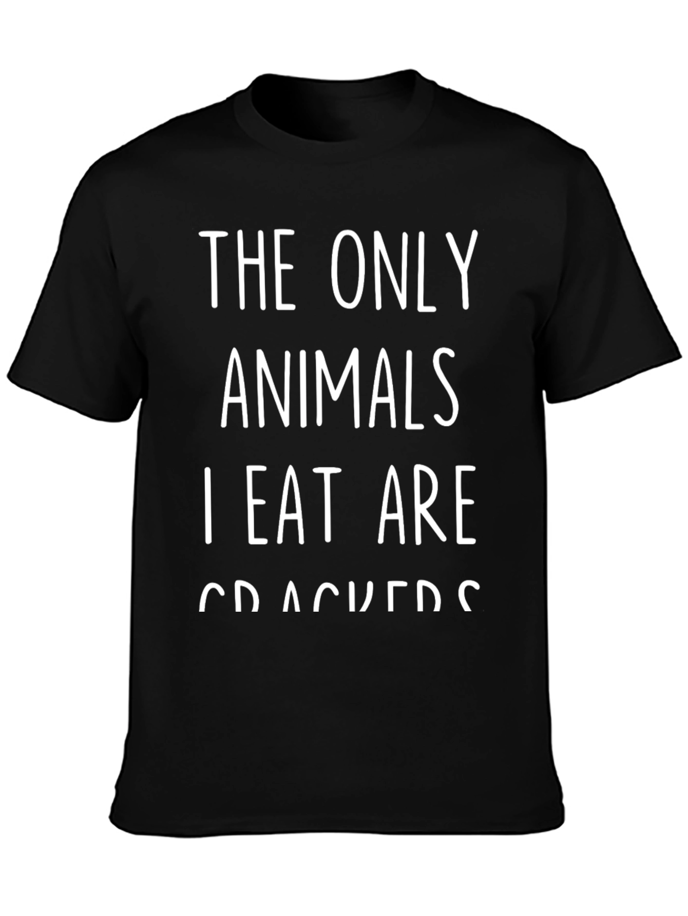 Funny Vegan T-Shirt - Animal Crackers Pun Tee