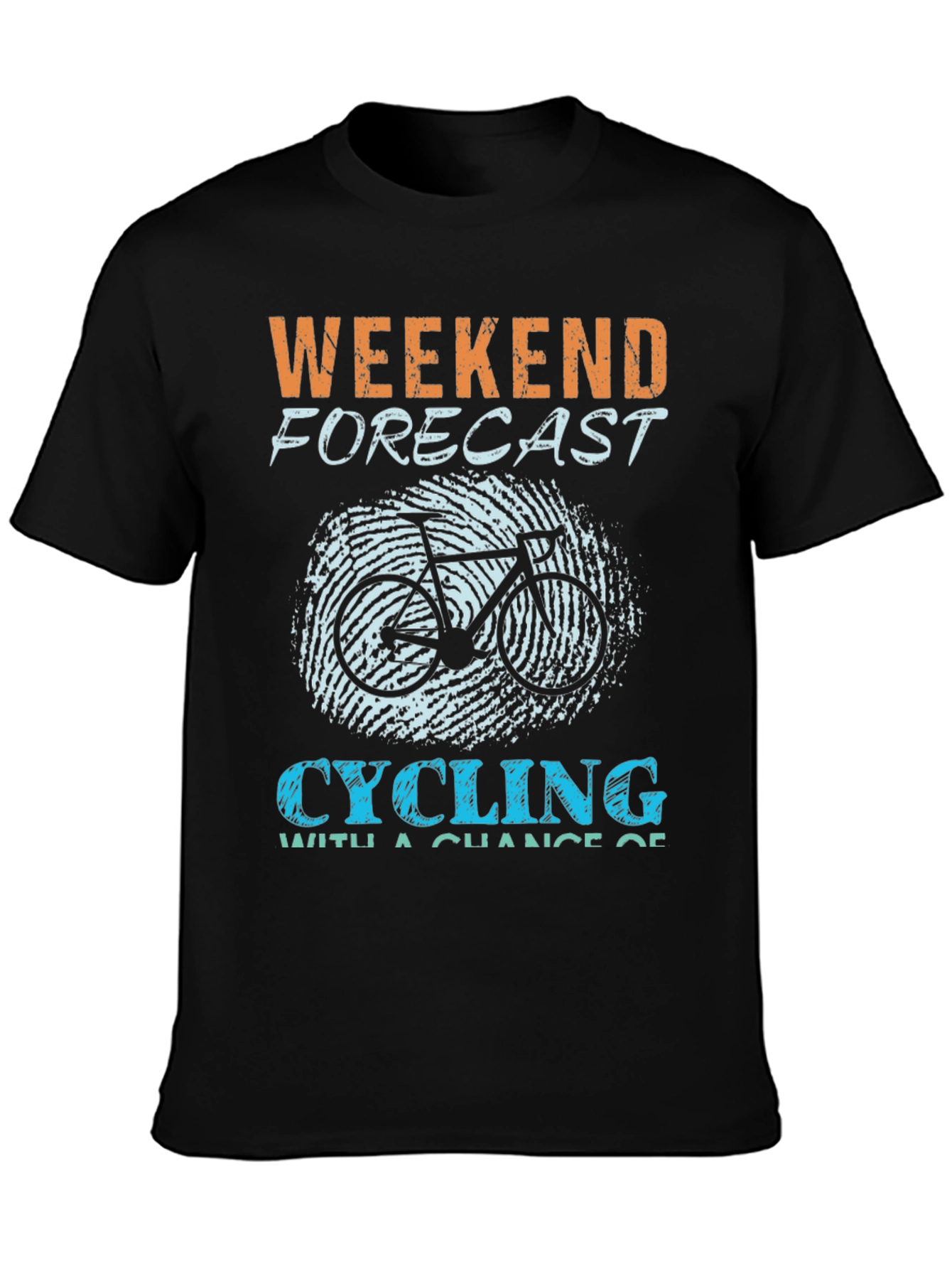 Weekend Forecast Cycling Graphic T-Shirt