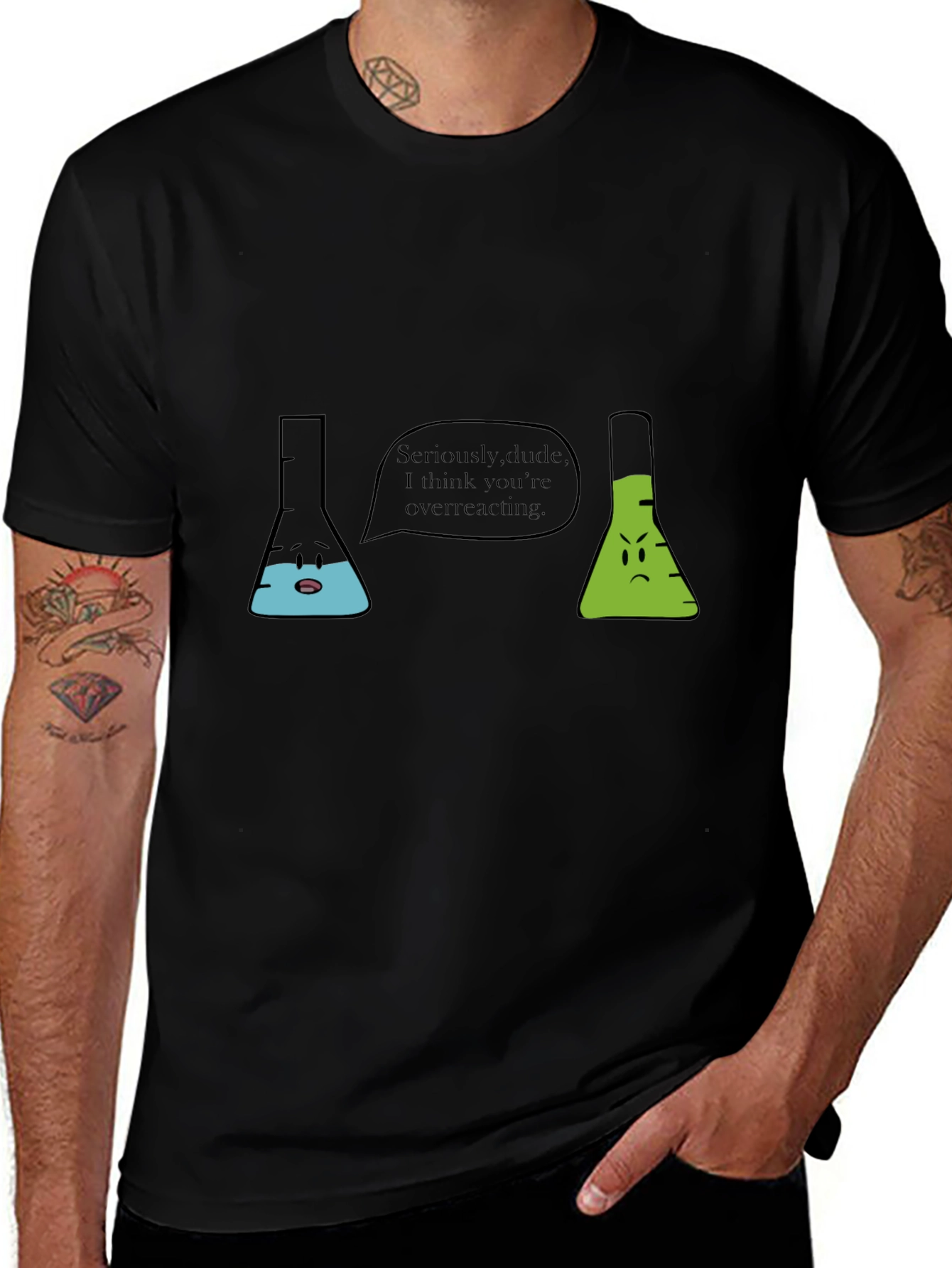 Funny Chemistry Overreacting Mens T-Shirt