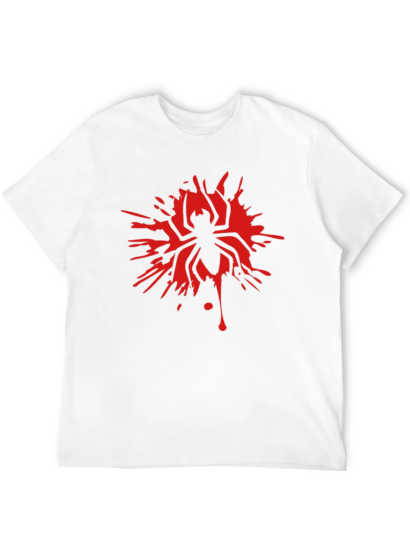 Red Spider Splash Graphic Black T-Shirt