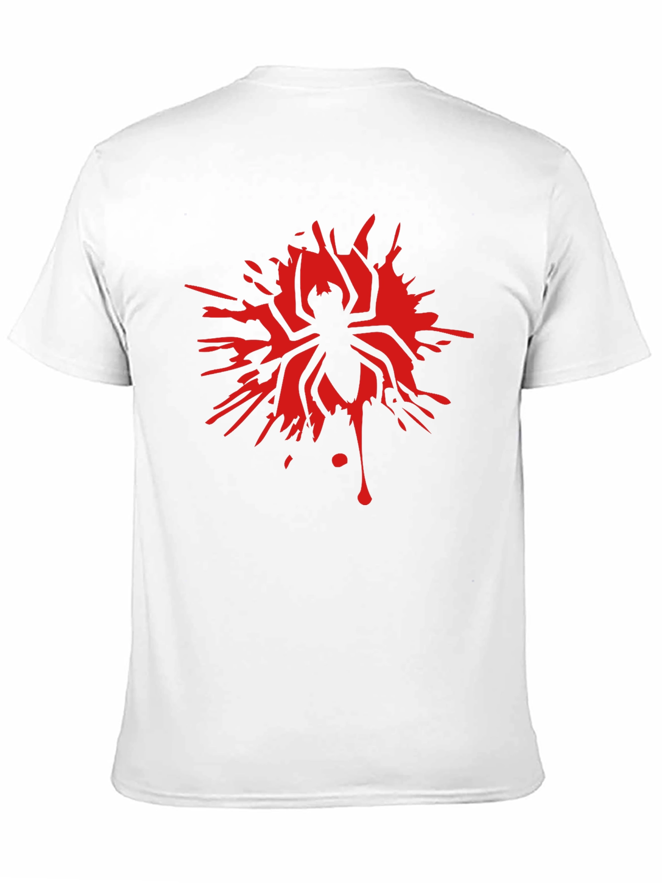Red Spider Splash Graphic Black T-Shirt