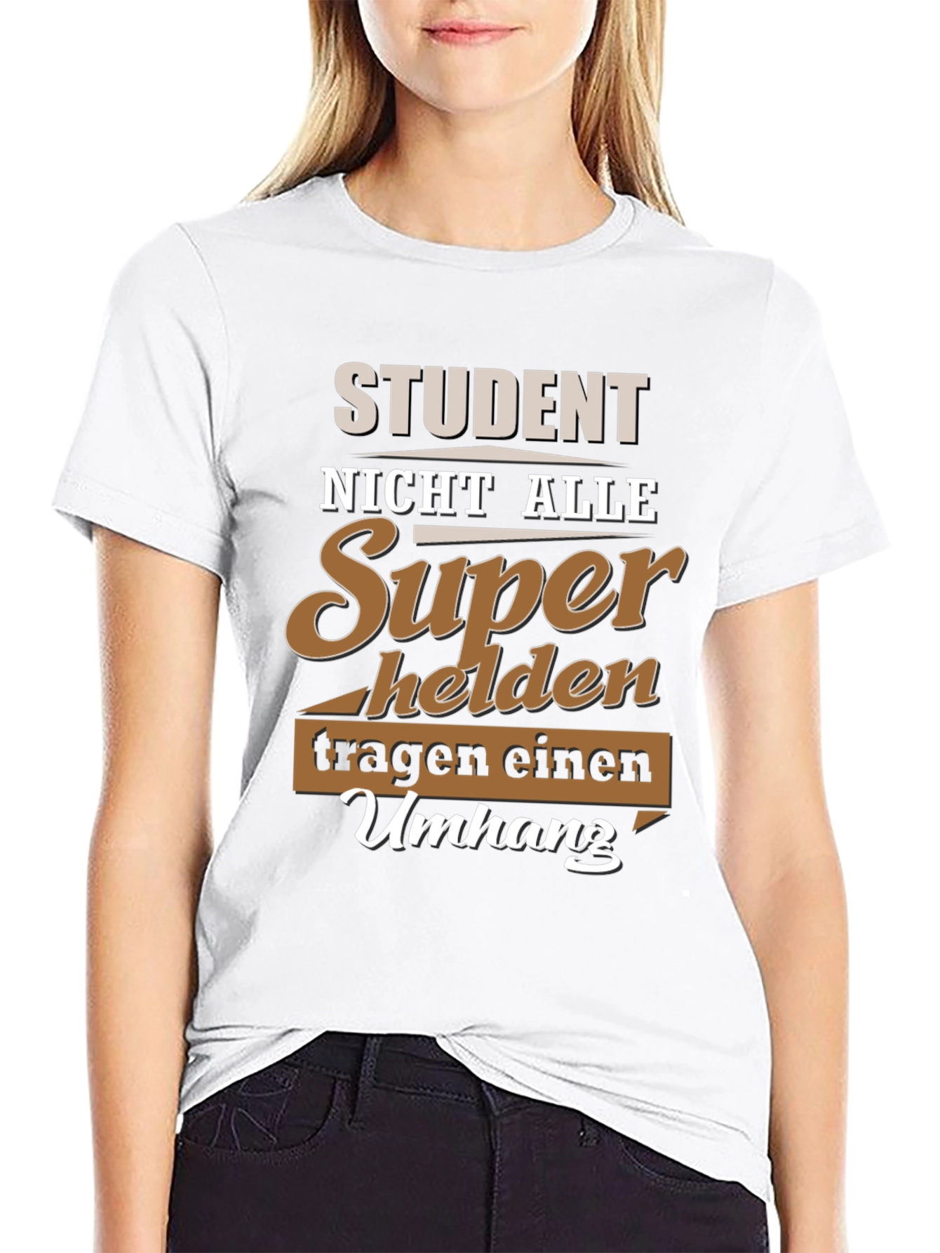 Student Superhero T-Shirt - German Slogan Tee