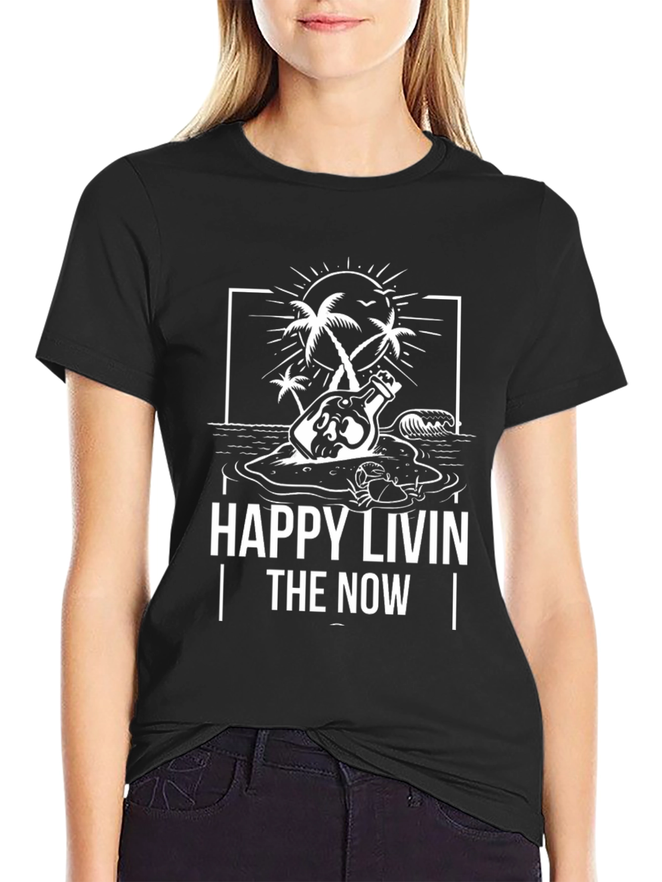 Happy Livin Now Graphic T-Shirt