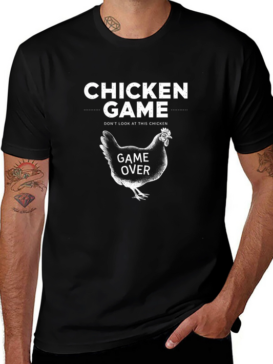 Chicken Game T-Shirt - Funny Graphic Tee for Men