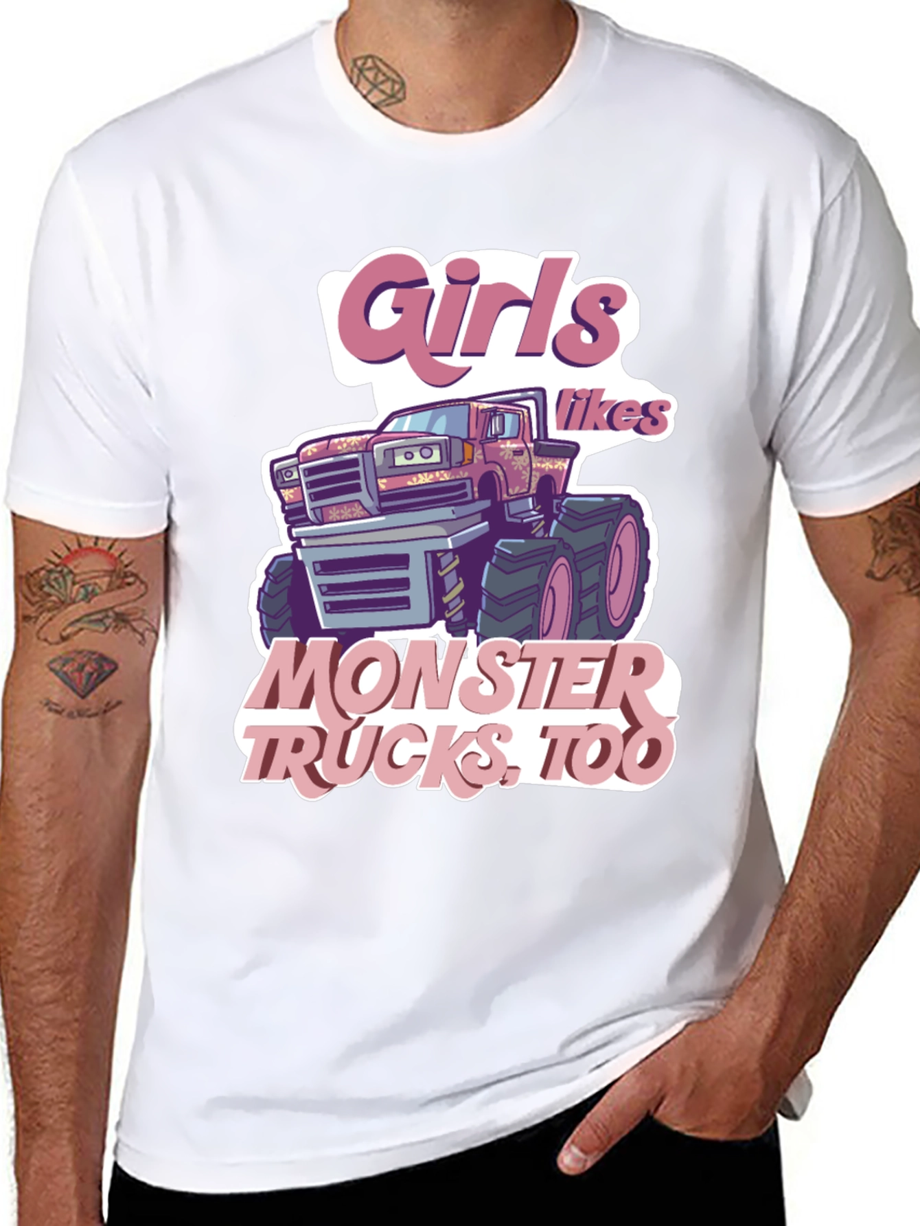 Girls Like Monster Trucks T-Shirt