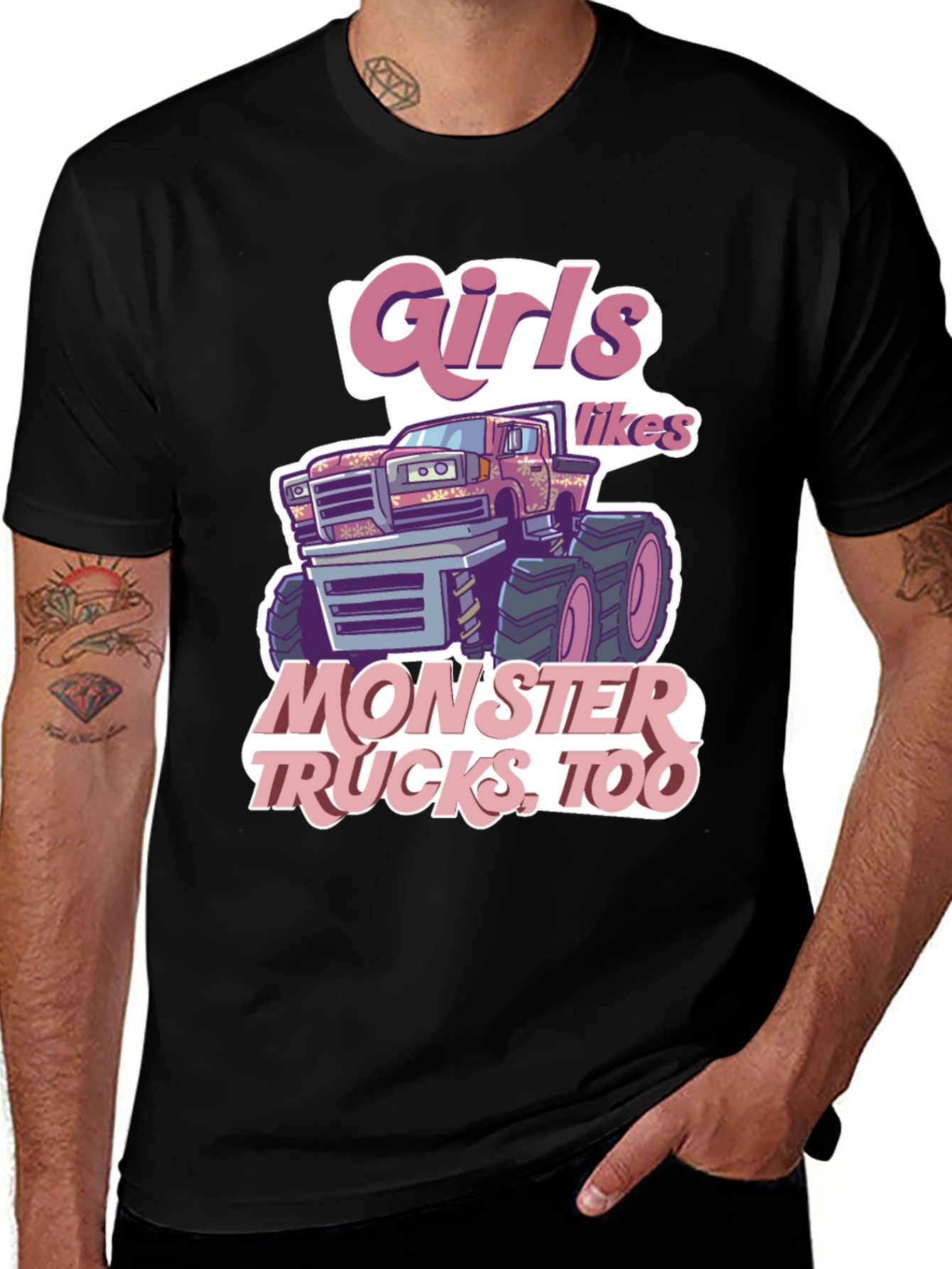 Girls Like Monster Trucks T-Shirt