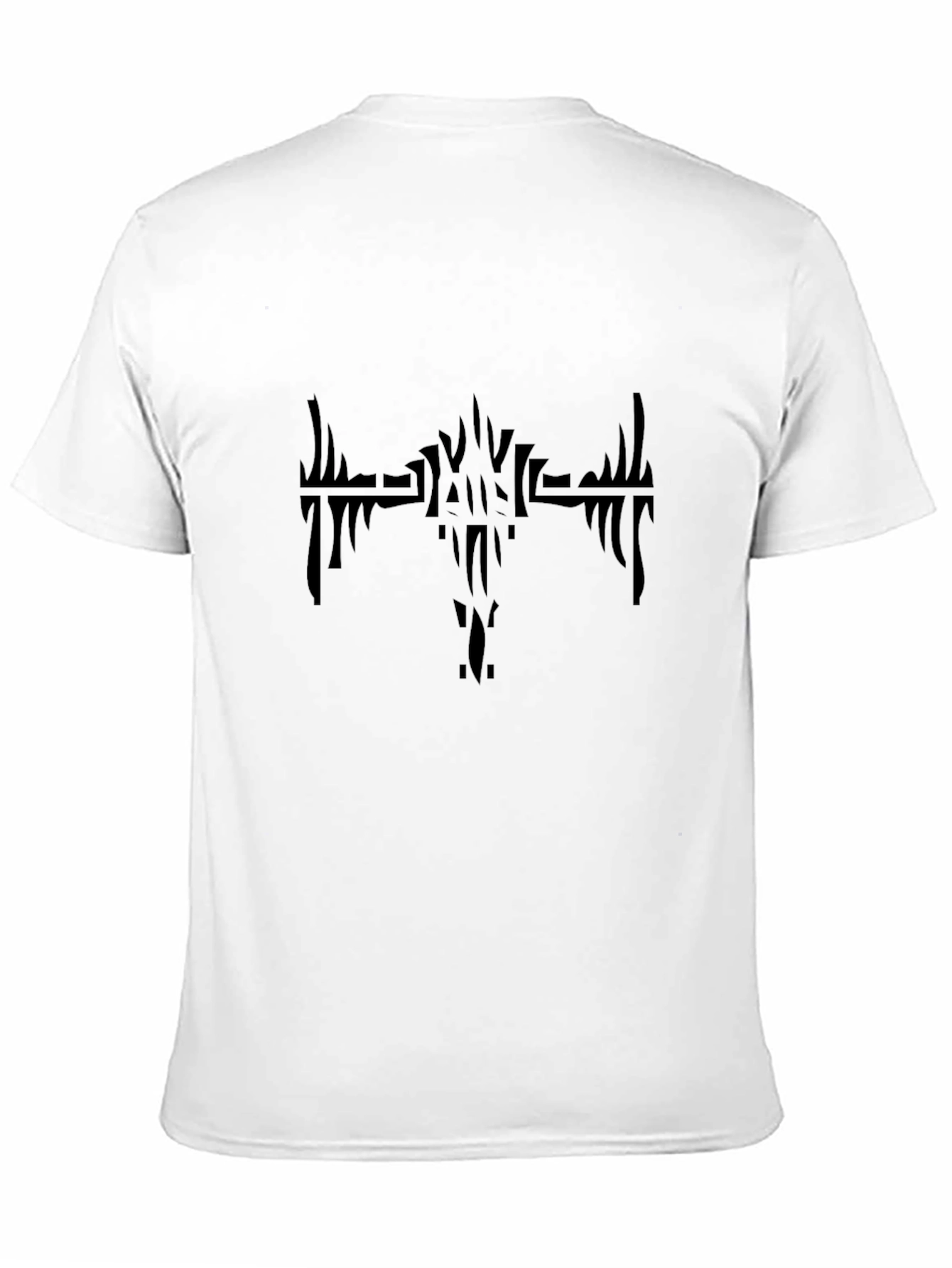 Mens Black Graphic Tee - Abstract Design
