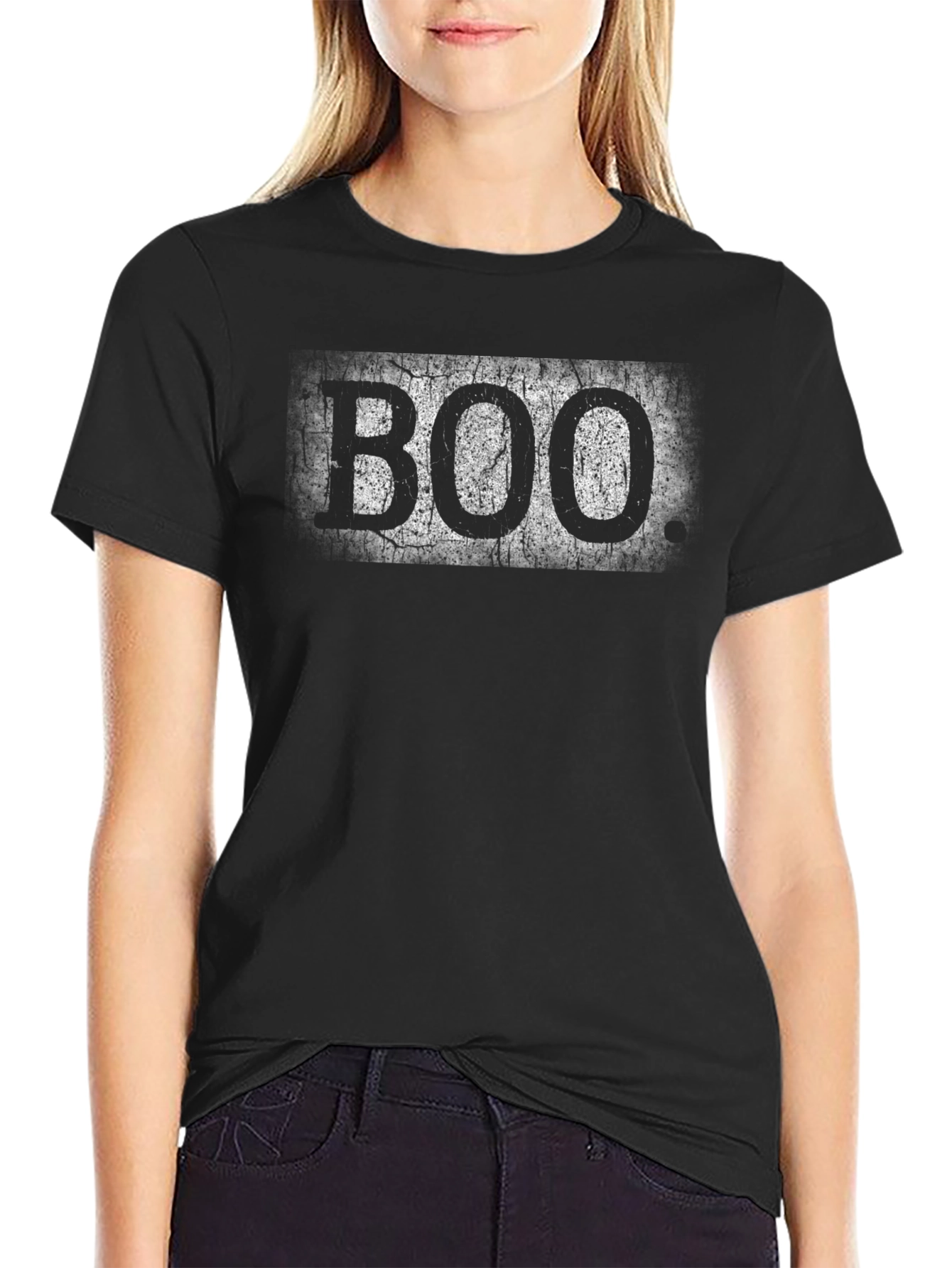 Distressed Boo T-Shirt