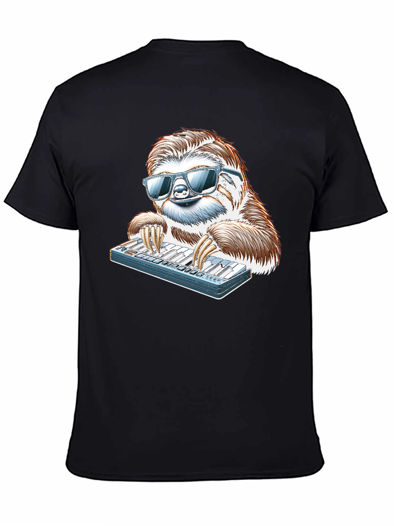 Cool Sloth Keyboardist Graphic Tee