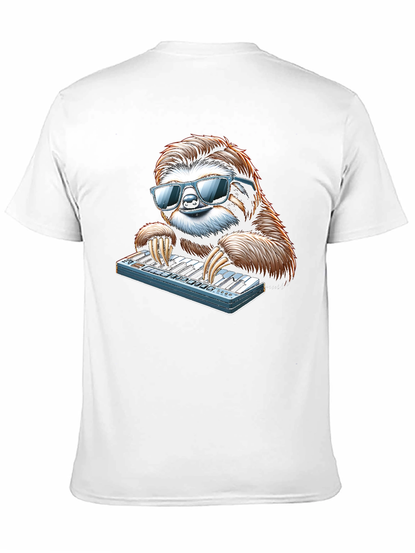 Cool Sloth Keyboardist Graphic Tee