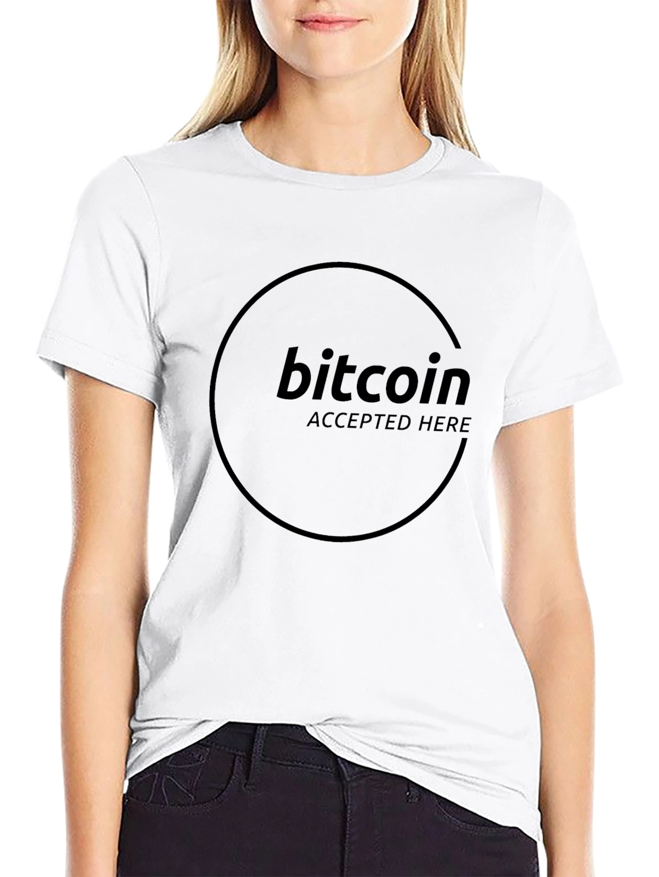 Bitcoin Accepted Here Black T-Shirt