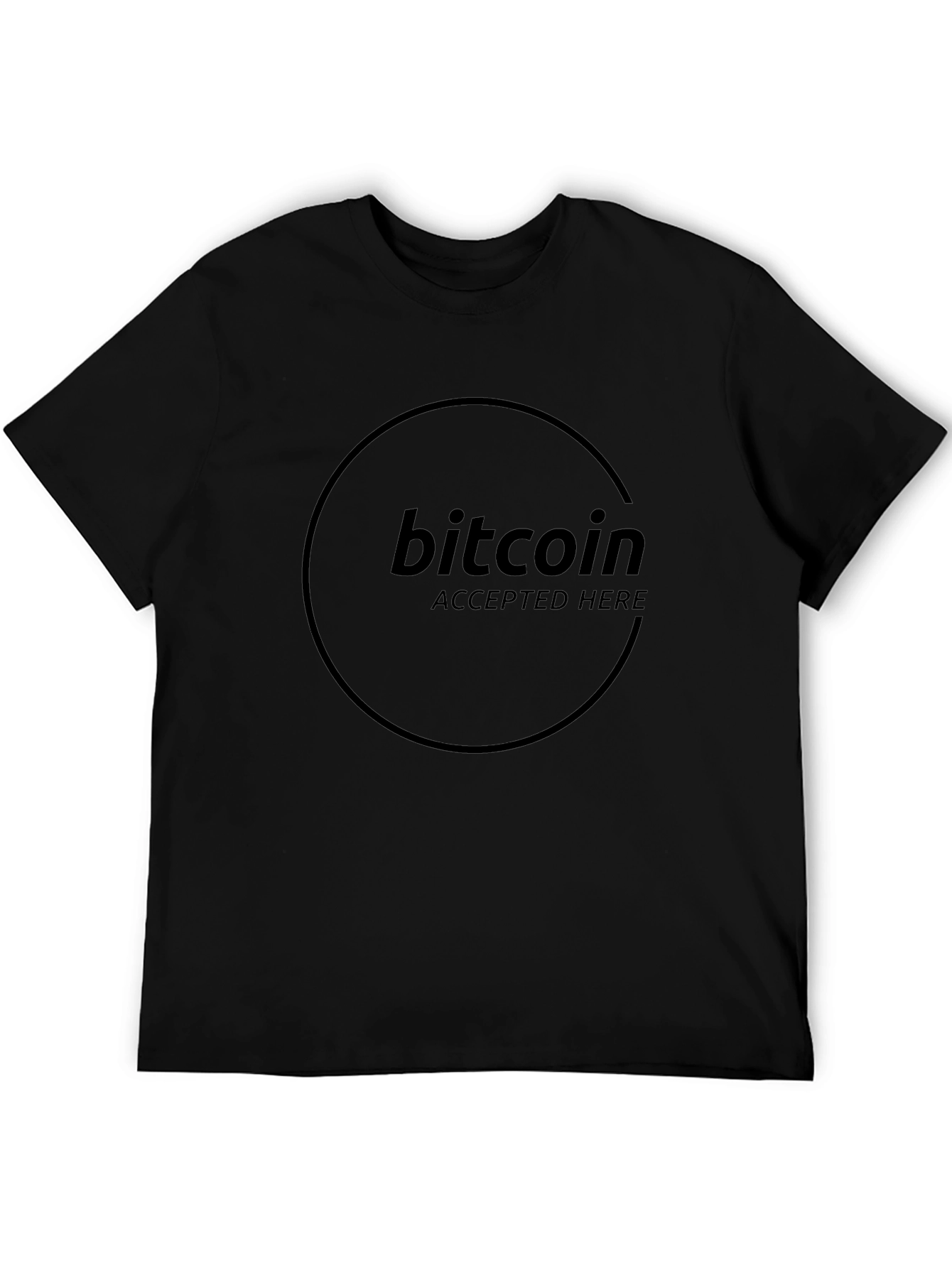 Bitcoin Accepted Here Black T-Shirt