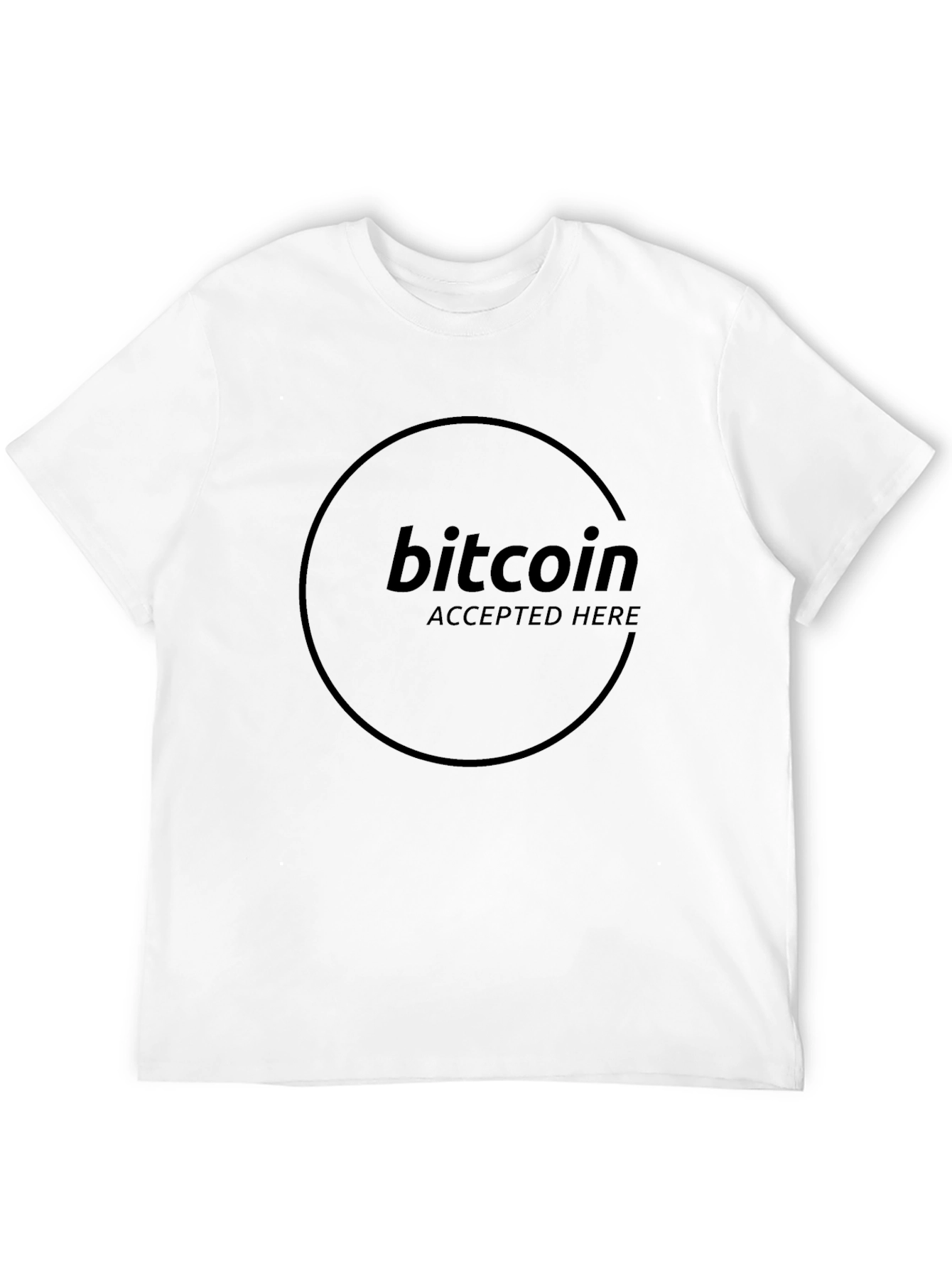 Bitcoin Accepted Here Black T-Shirt