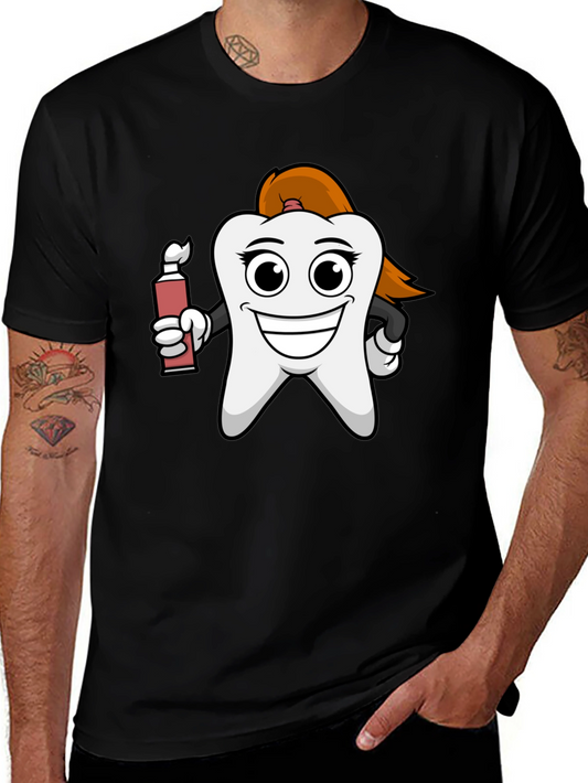 Dental Humor T-Shirt - Cartoon Tooth Design