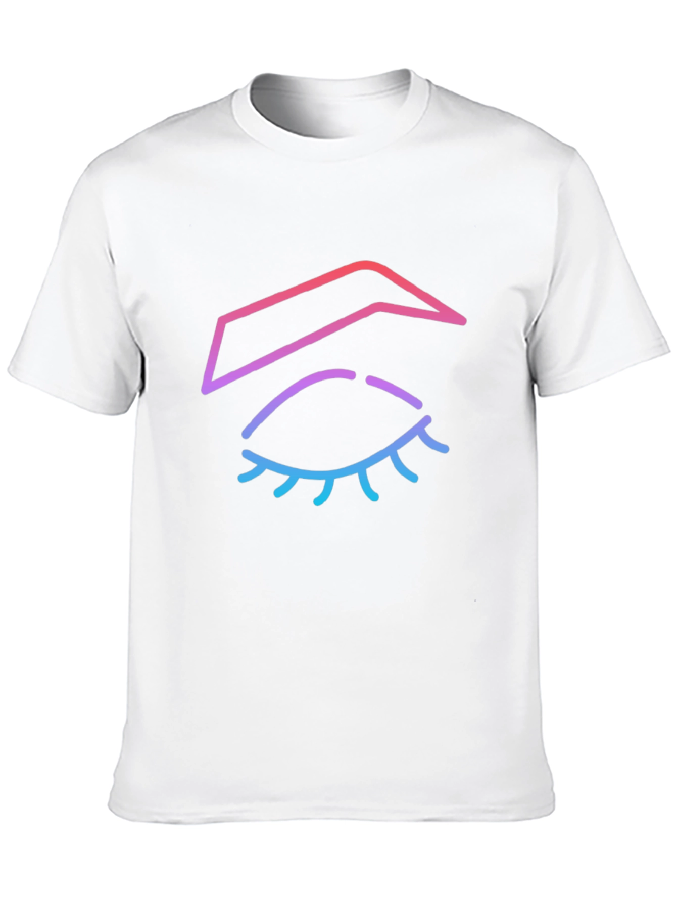 Eye-Catching Eyebrow Graphic Tee - Stylish Black T-Shirt