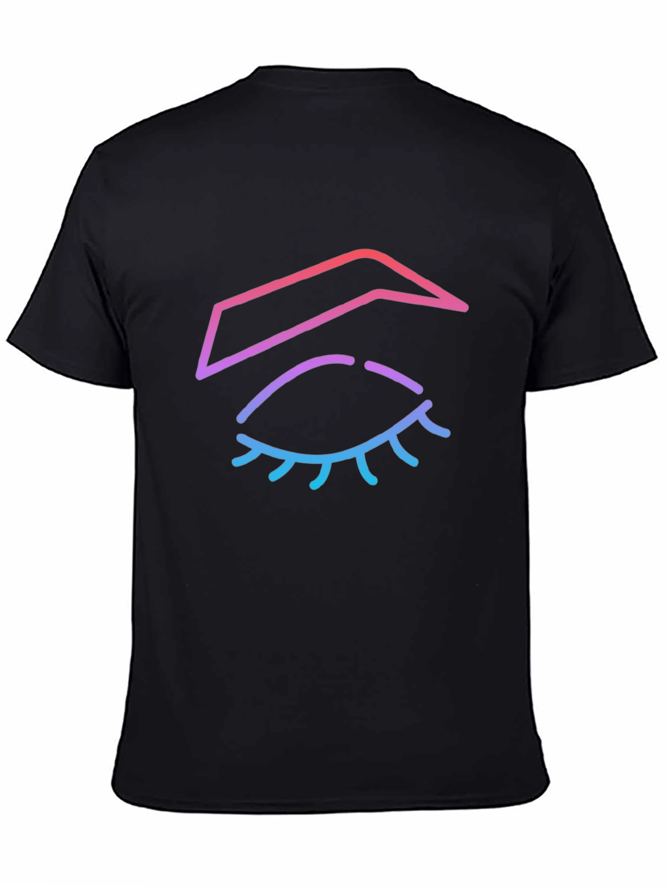Eye-Catching Eyebrow Graphic Tee - Stylish Black T-Shirt
