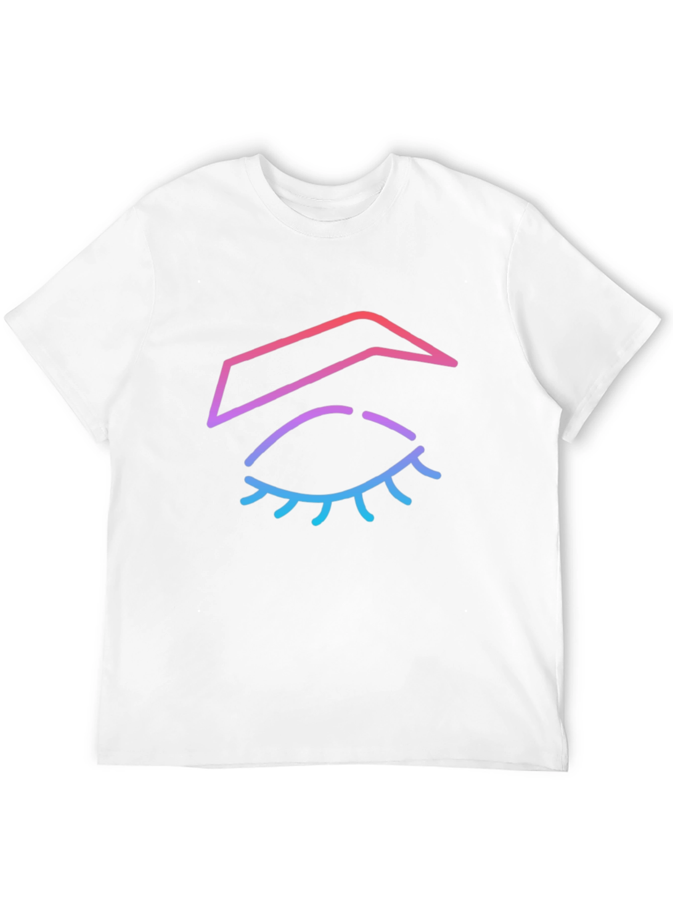 Eye-Catching Eyebrow Graphic Tee - Stylish Black T-Shirt