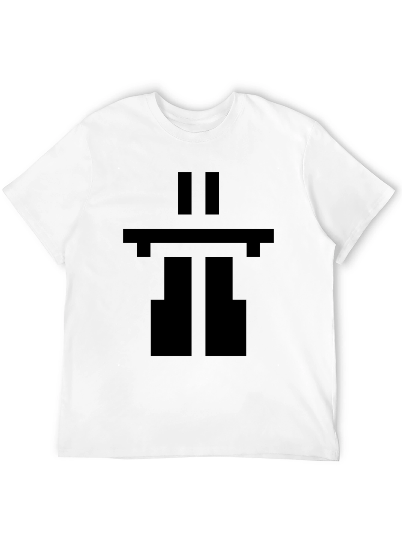 Pixel Inukshuk Graphic Black T-Shirt