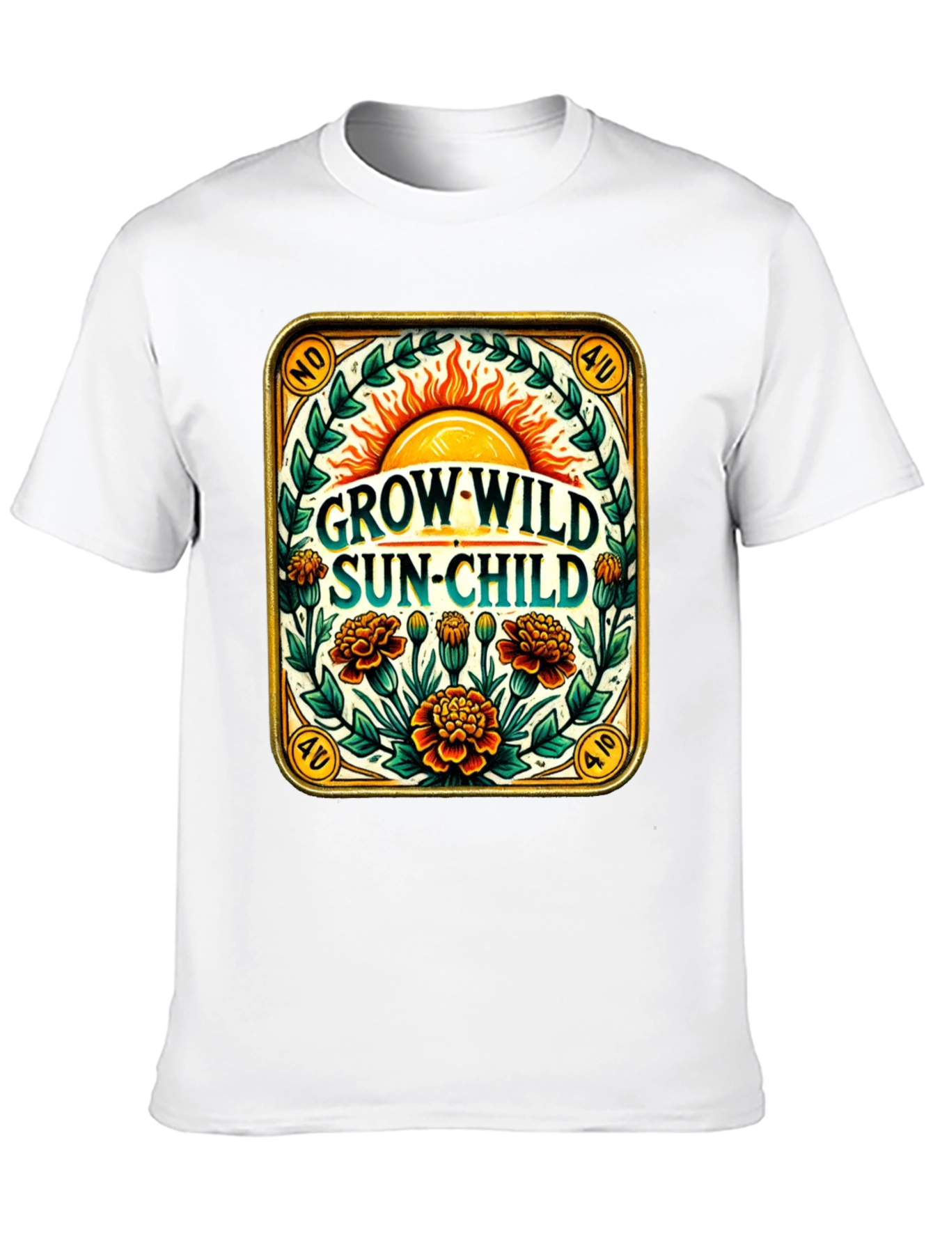 Grow Wild Sun-Child Black T-Shirt