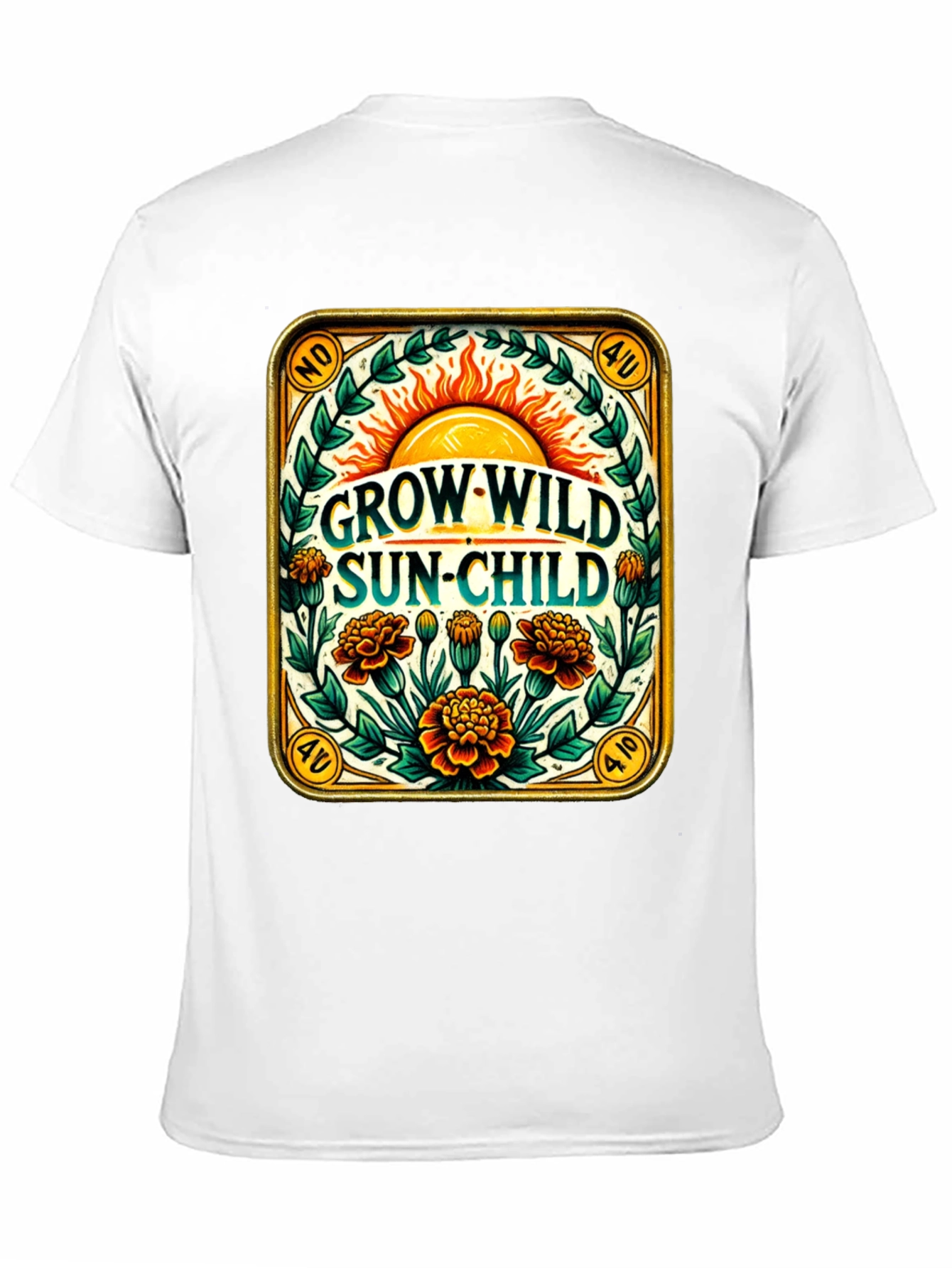 Grow Wild Sun-Child Black T-Shirt
