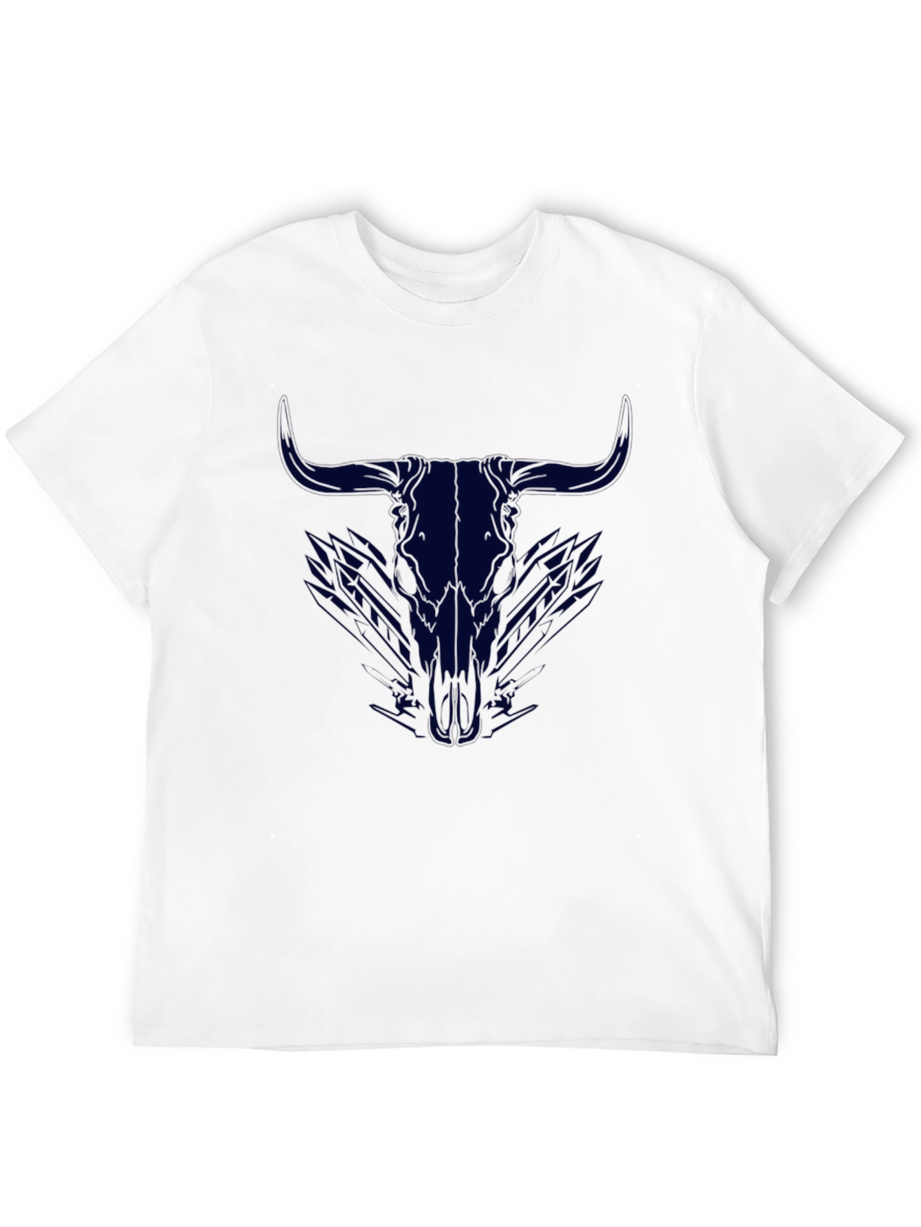 Bull Skull Graphic Tee - Mens Black T-Shirt