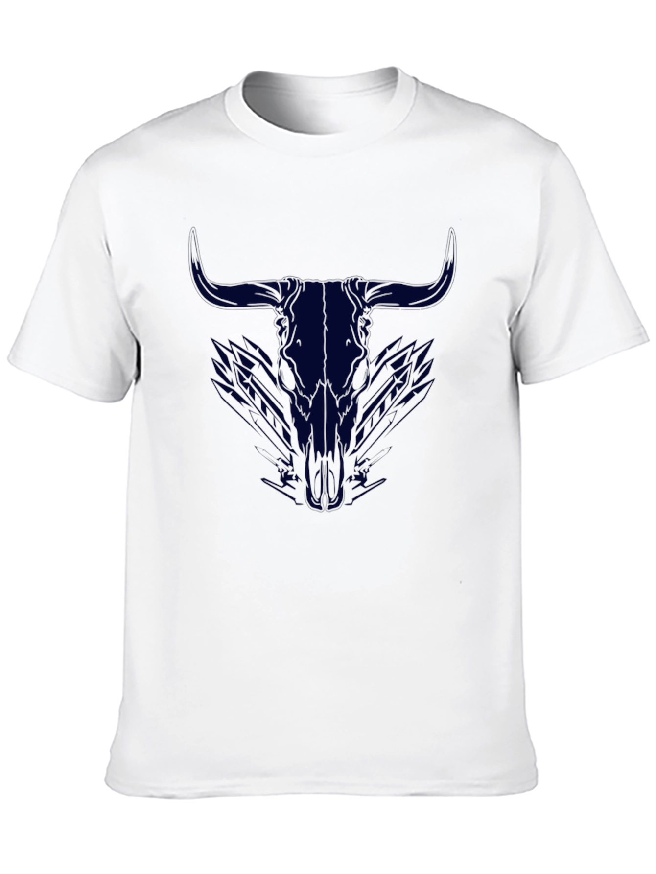 Bull Skull Graphic Tee - Mens Black T-Shirt