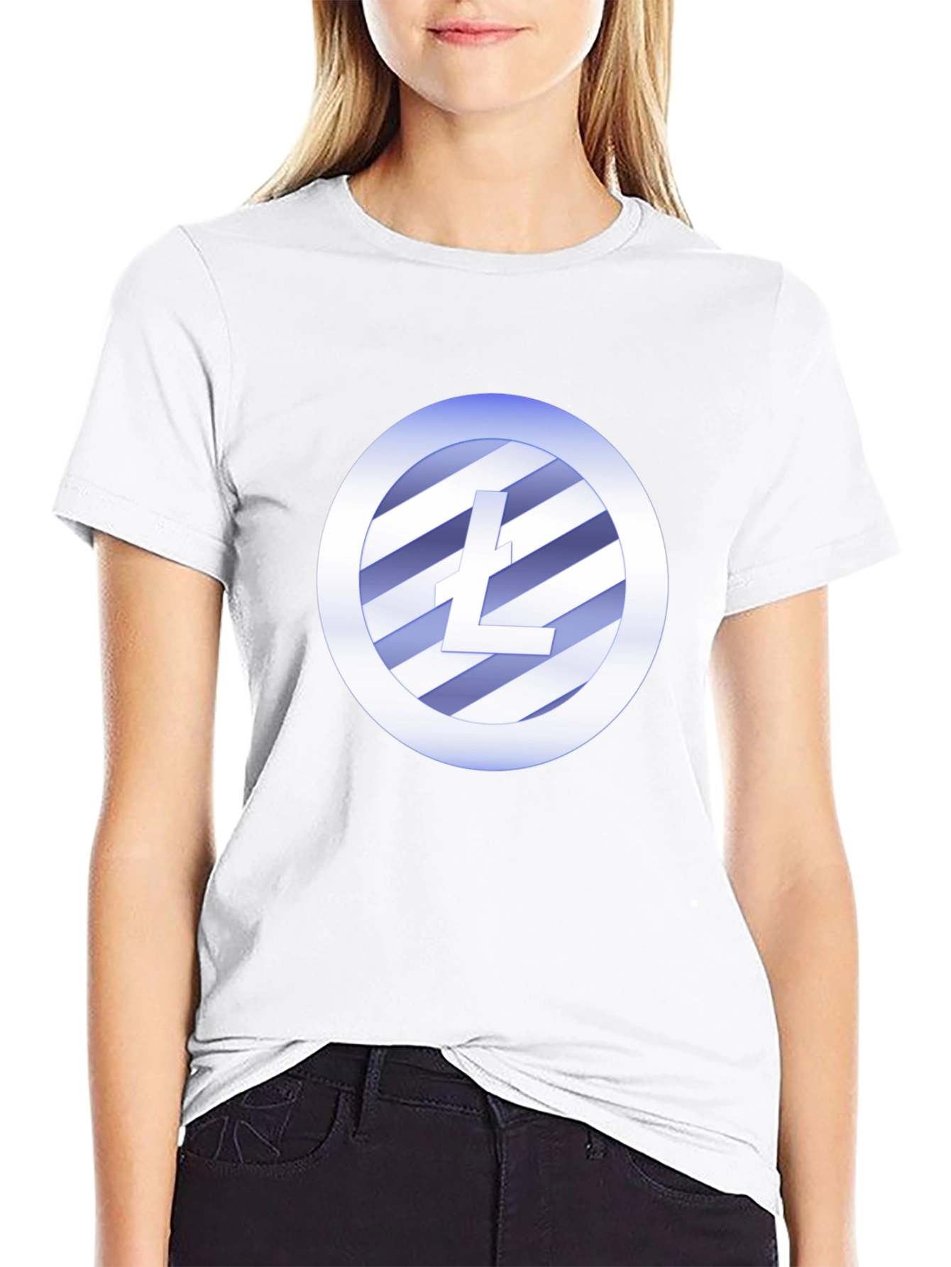 Litecoin Crypto T-Shirt - Black Crew Neck Tee