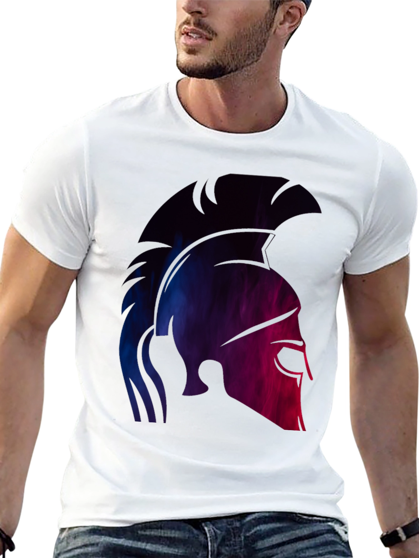 Spartan Helmet Graphic Tee - Black